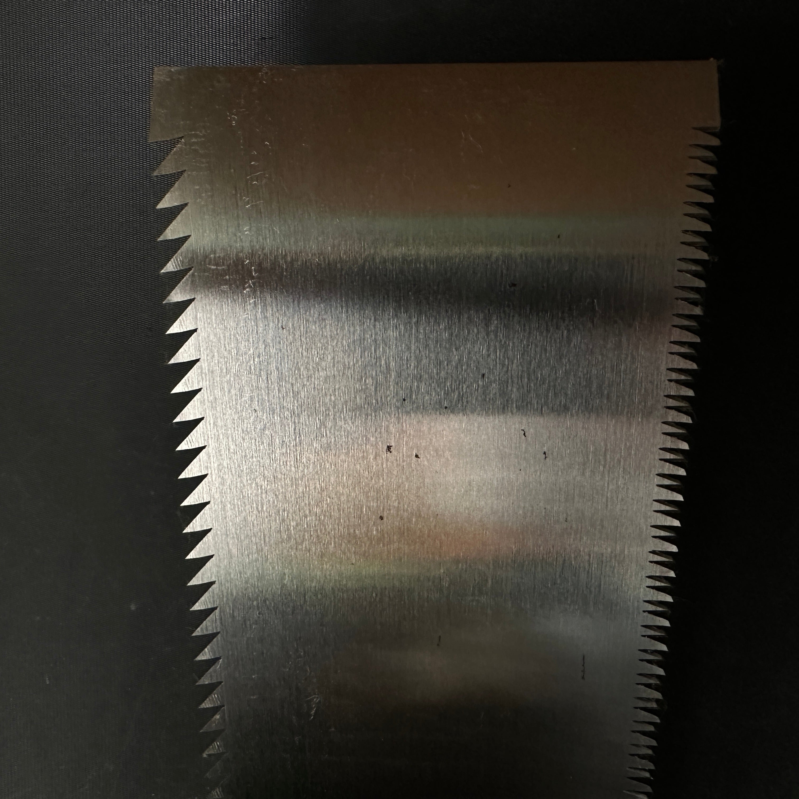 #R17 Ready to use! Old stock Double Edge (Genzo) Saw with Eddy Type Handles set by Kurashige 直ぐ使い 倉重栄助 目立 渦巻き柄 両刃鋸 300mm