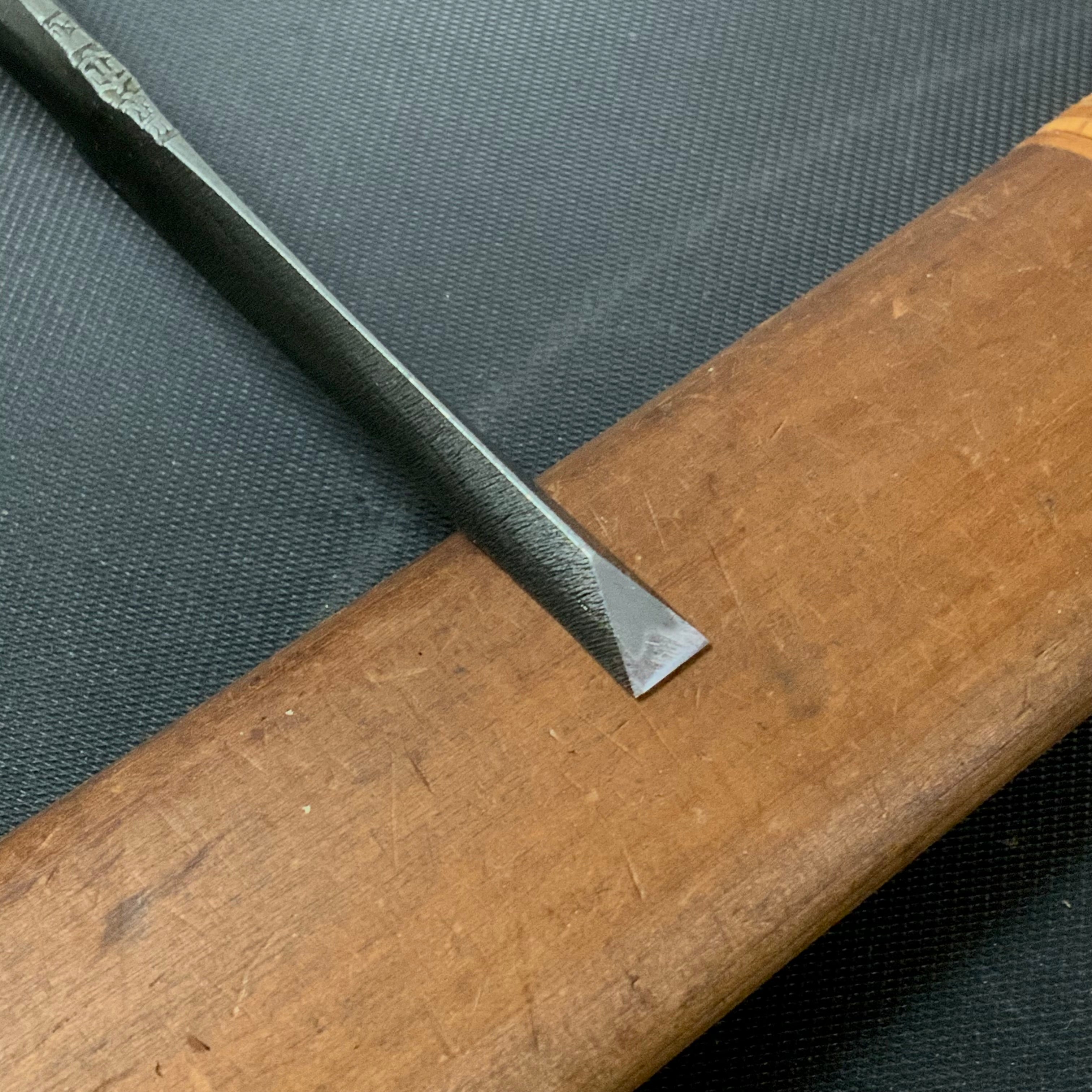 Tasai Dovetail Paring chisels (Oirenomi) with blue steel 掘出し物 田斎作 鎬追入鑿 6mm