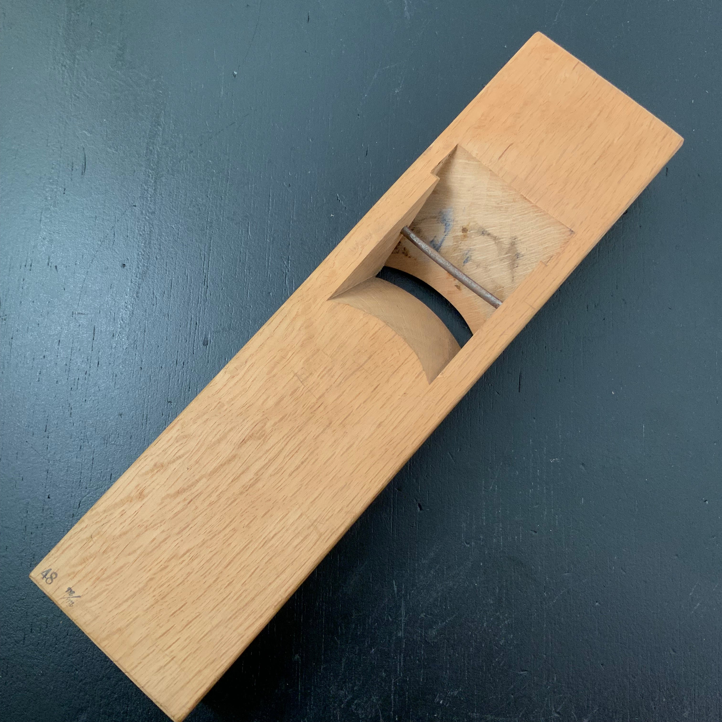 ♯3 Old stock unknown Small Rounding Plane (Uchimaru Kanna) 掘出し物 無名 内丸鉋