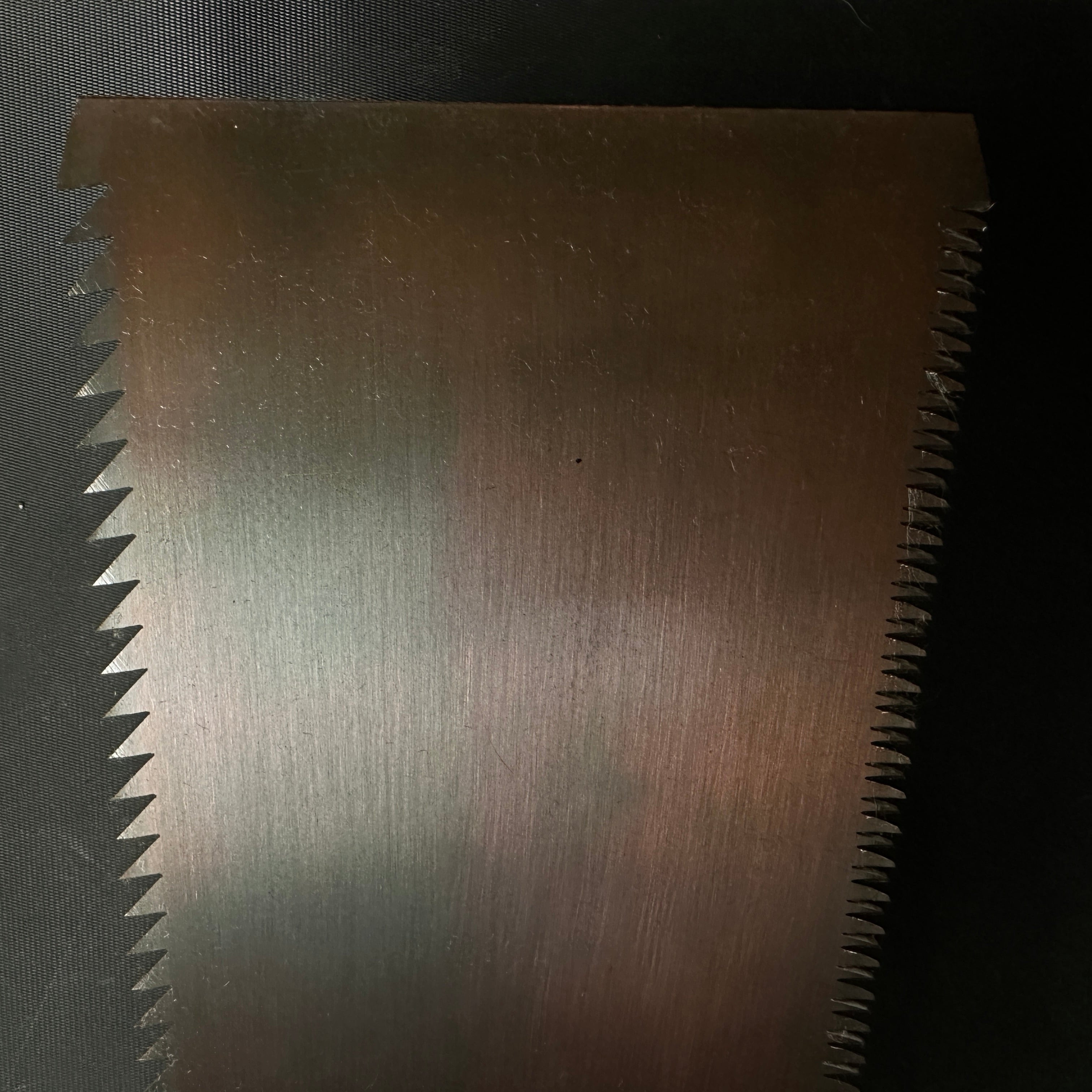 #R20 Ready to use! Old stock Double Edge Saw with Eddy Type Handles set by Kurashige 直ぐ使い 倉重栄助 目立 渦巻き柄 両刃鋸 270mm