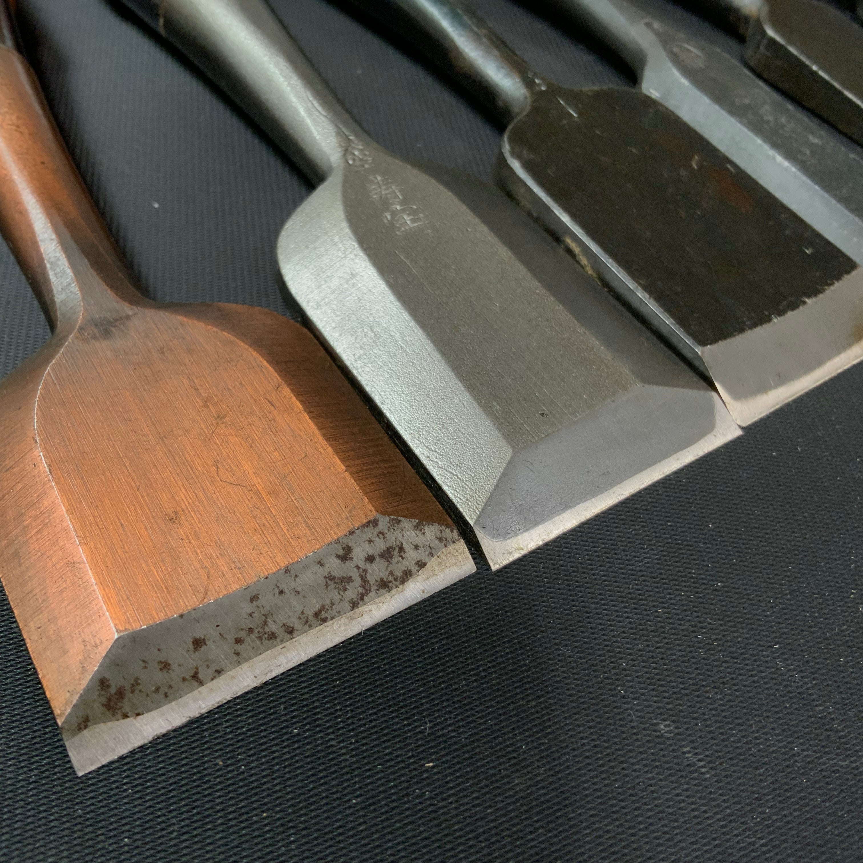 #M140 Mixed set for beginner Bench chisels set by unknown smith バラ鑿合わせ 初心者におすすめ 追入組鑿