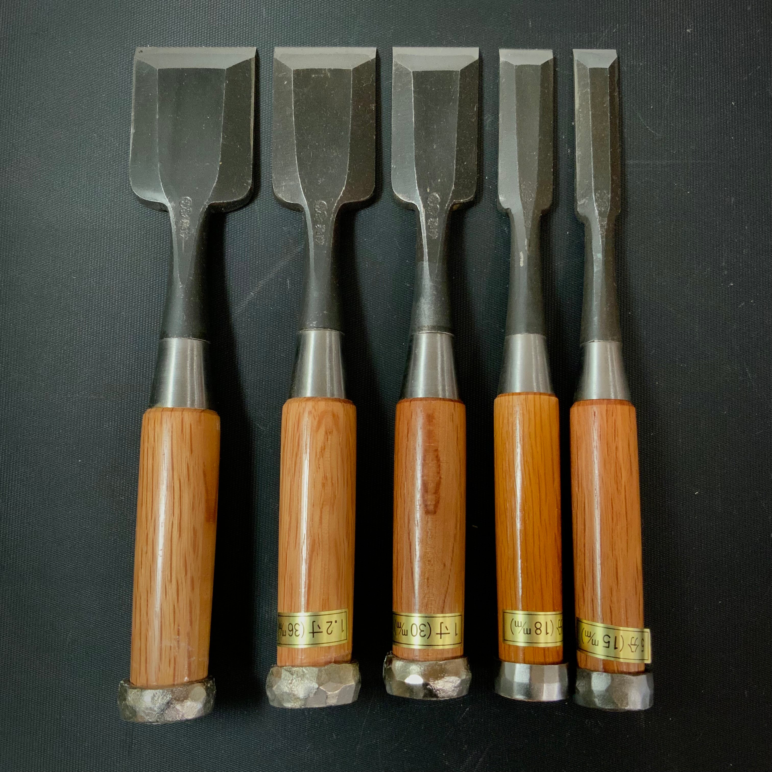Koshitaka Bench chisels set with White Steel 越孝 追入鑿 5本組 Oiirenomi