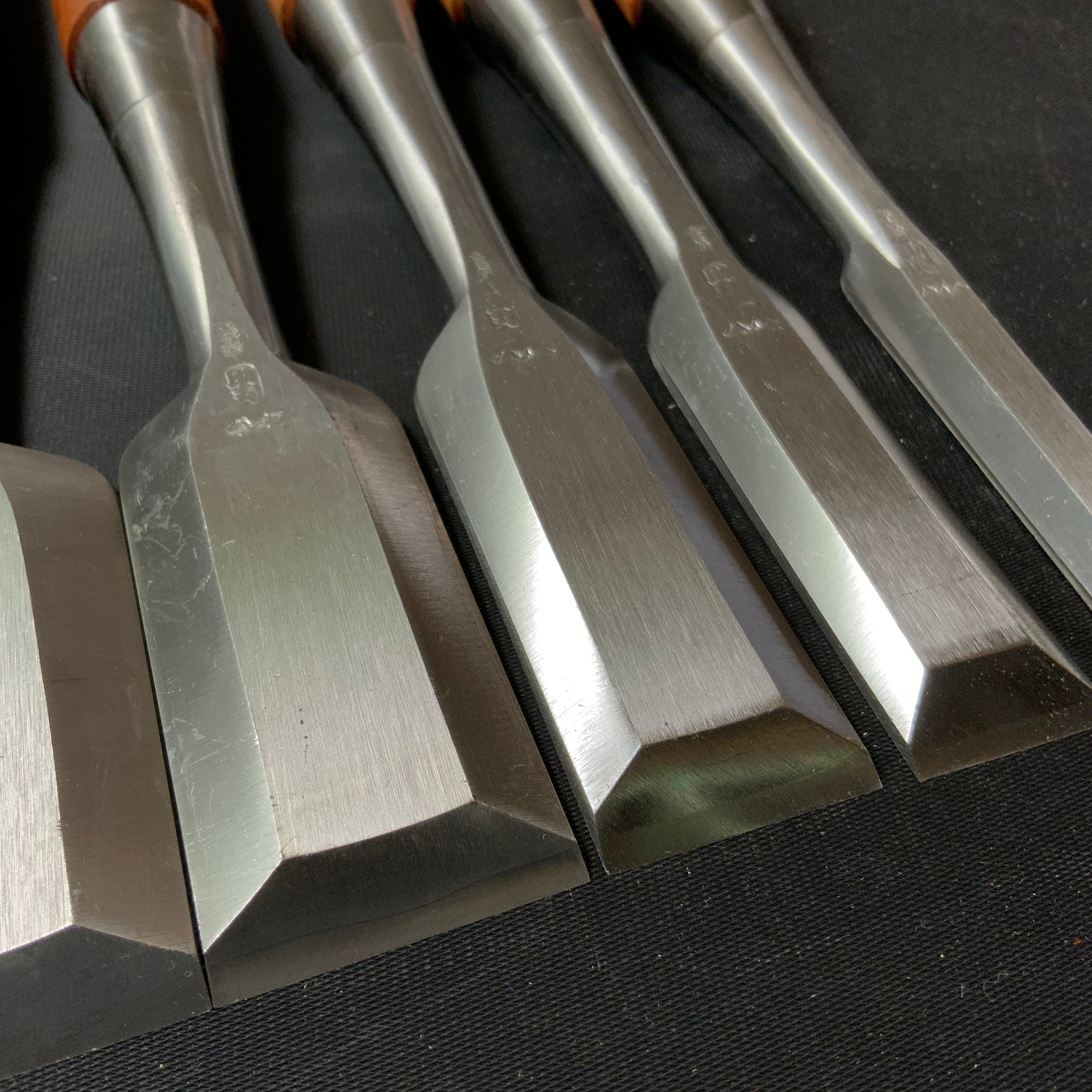 #2 Sukemaru 4th High-Speed Steel Shorter Timber Chisels set by Usui Yoshio 四代助丸 碓氷淑郎 中叩き鑿 6本組 Chu-Tatakinomi