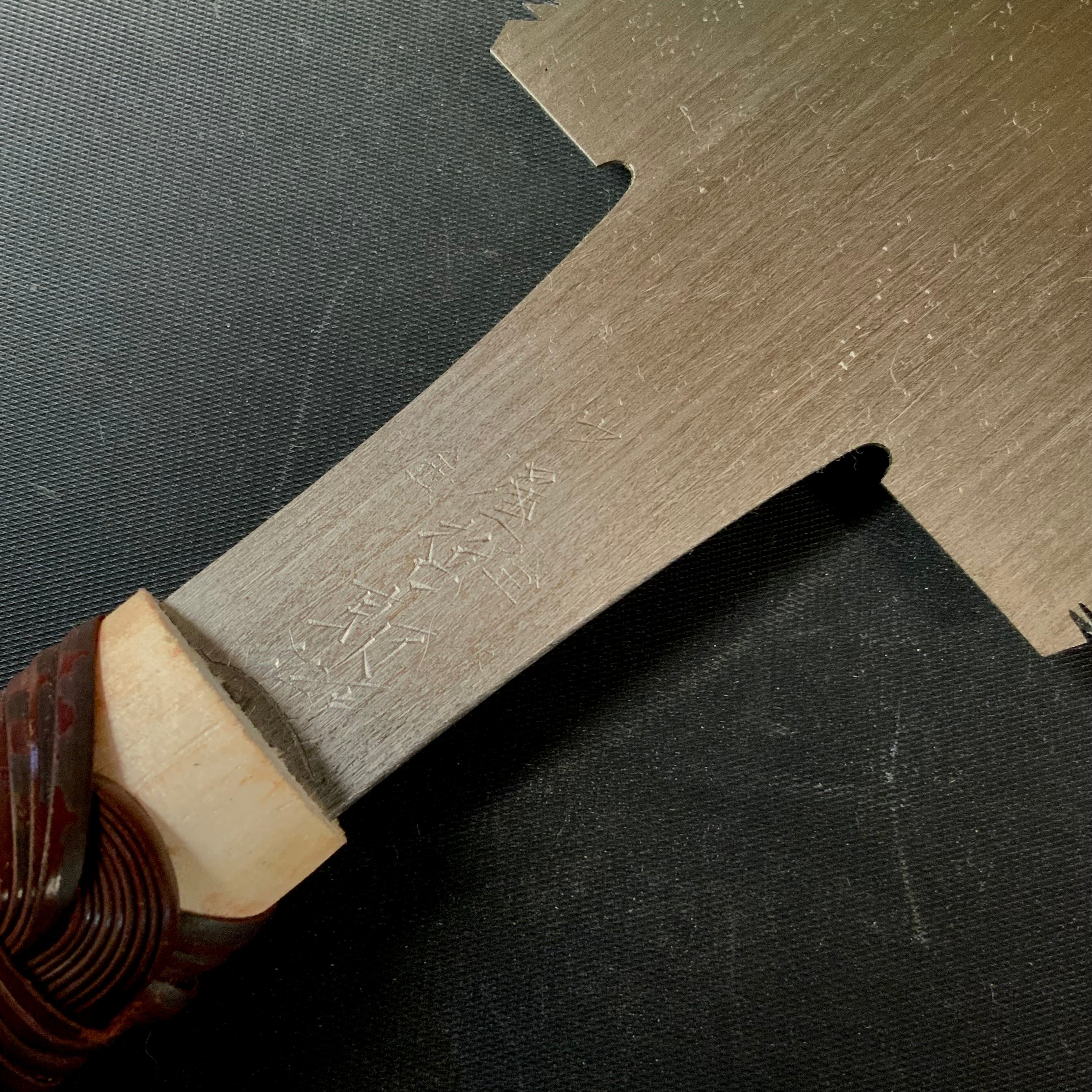 #103 Nagakatsu Double Edge Saw with Eddy Type Handles set by Kurashige 長勝鋸 渦巻き柄 両刃鋸 255mm