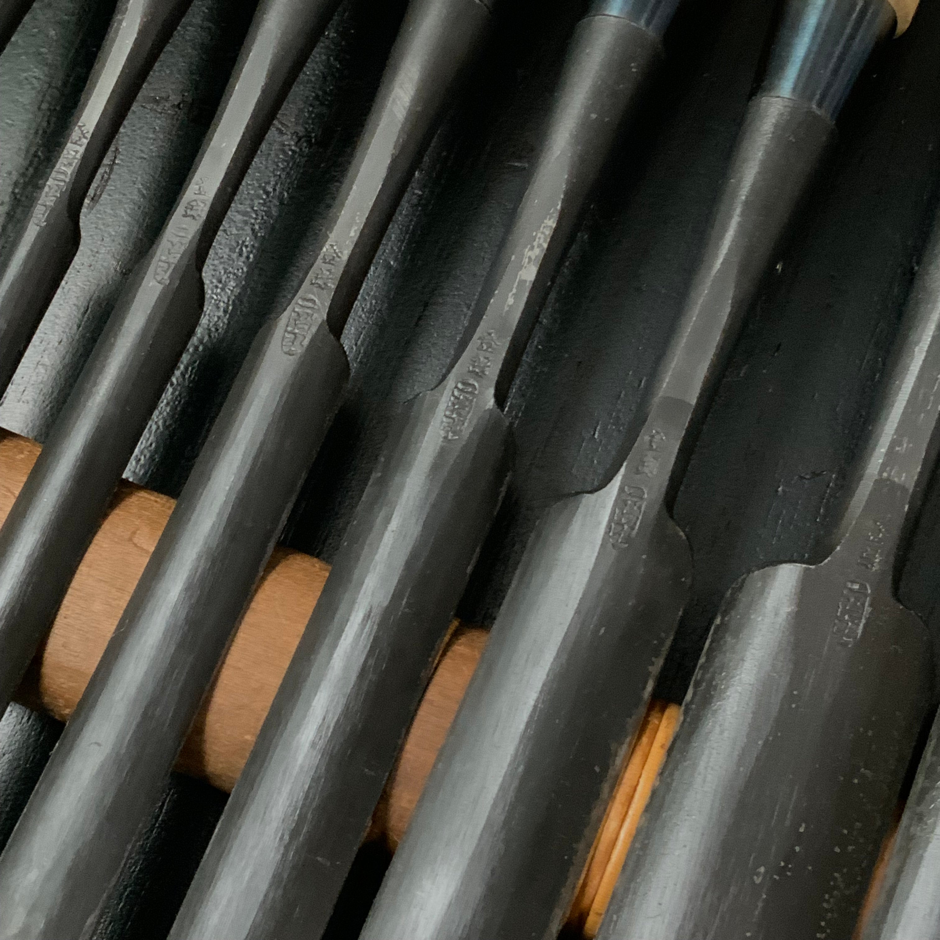 Fujihiro Komaru Type Paring chisels set by Chuutarou Imai 今井忠太郎作 二治弘 甲丸 薄組鑿 Usunomi #4