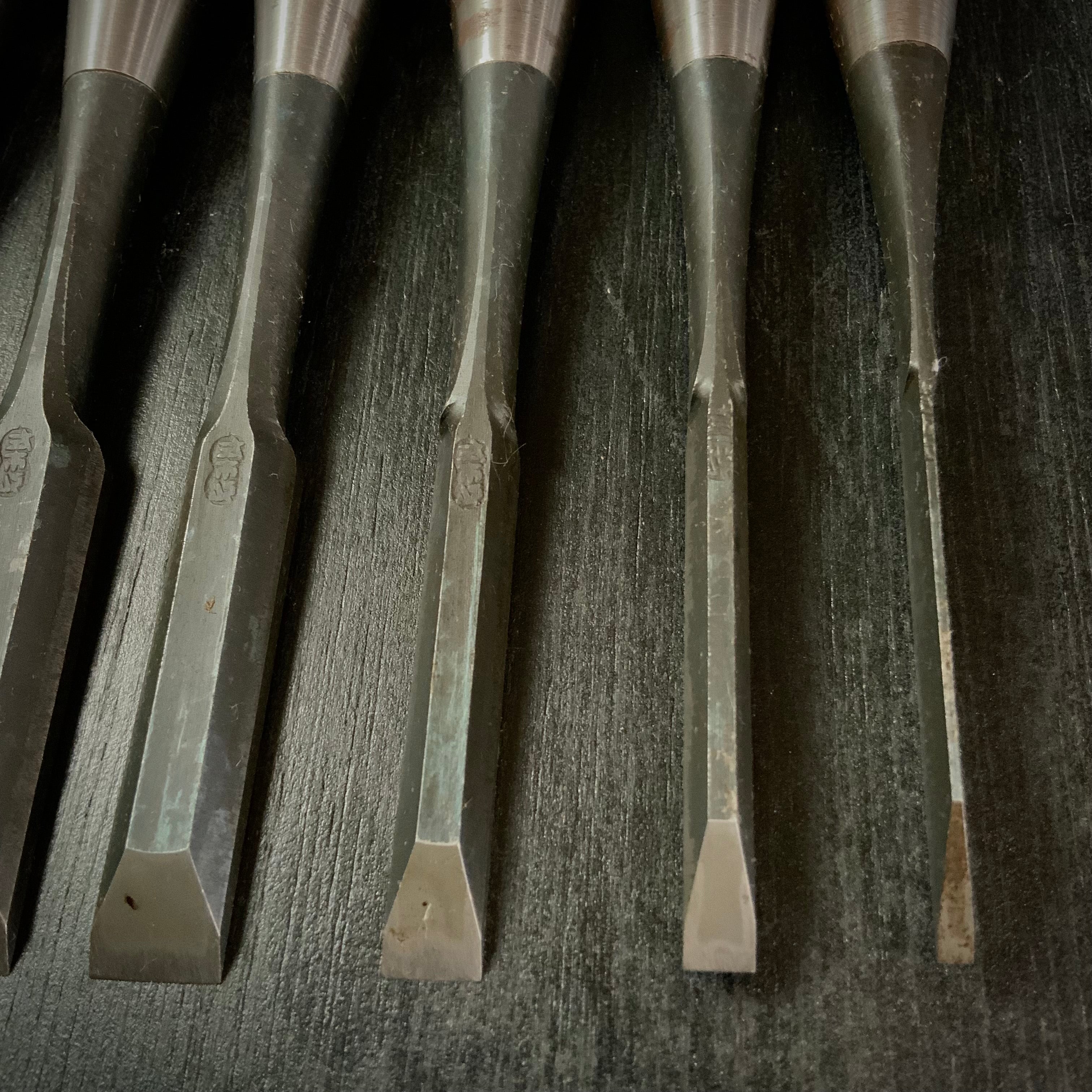 Old stock Ichihiro Bench chisels set 掘出し物 市弘 山崎勇作 追入組鑿 Oirenomi