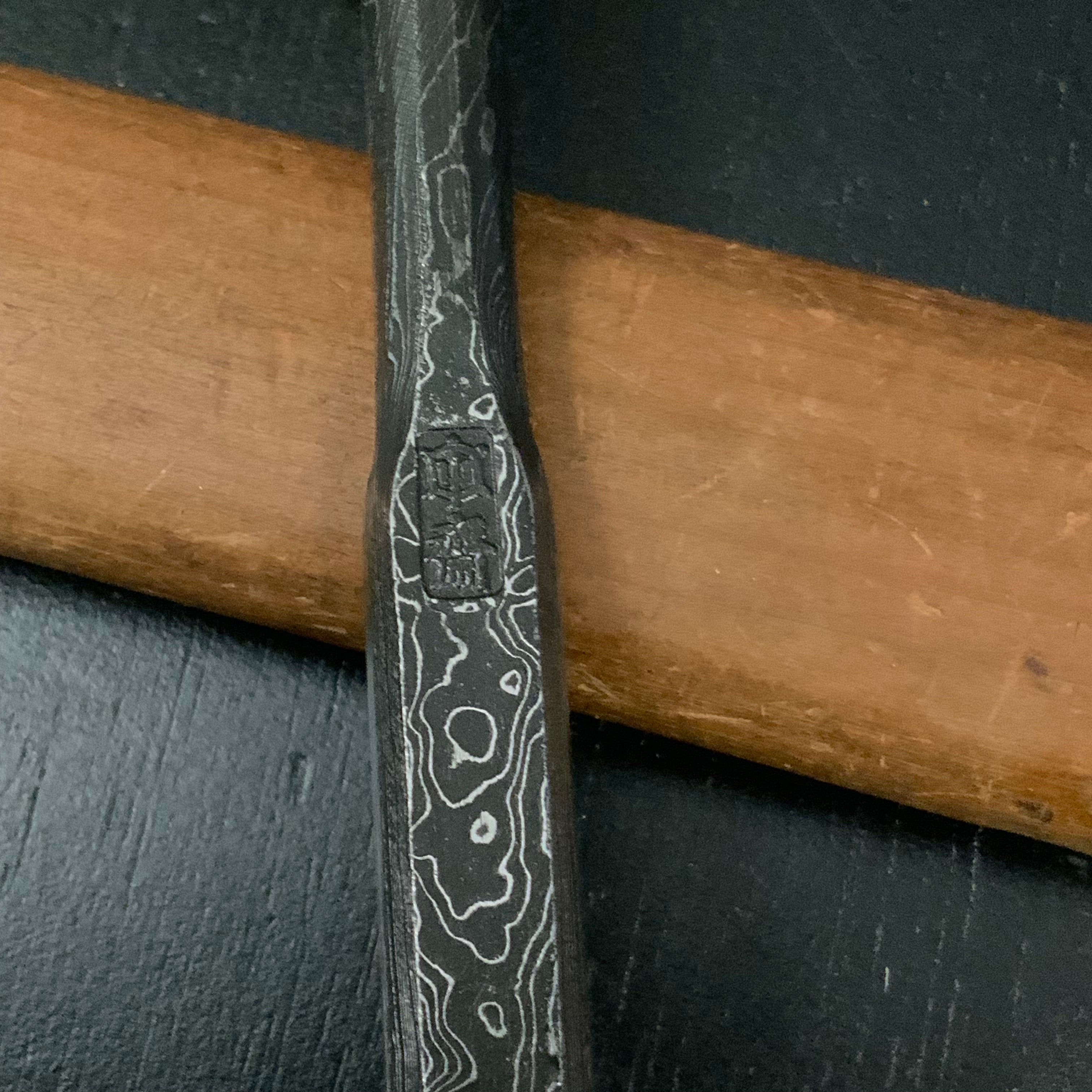 Tasai Mokume Special Bench chisels with blue steel 田斎作 木目 追入鑿 紫檀柄 12mm