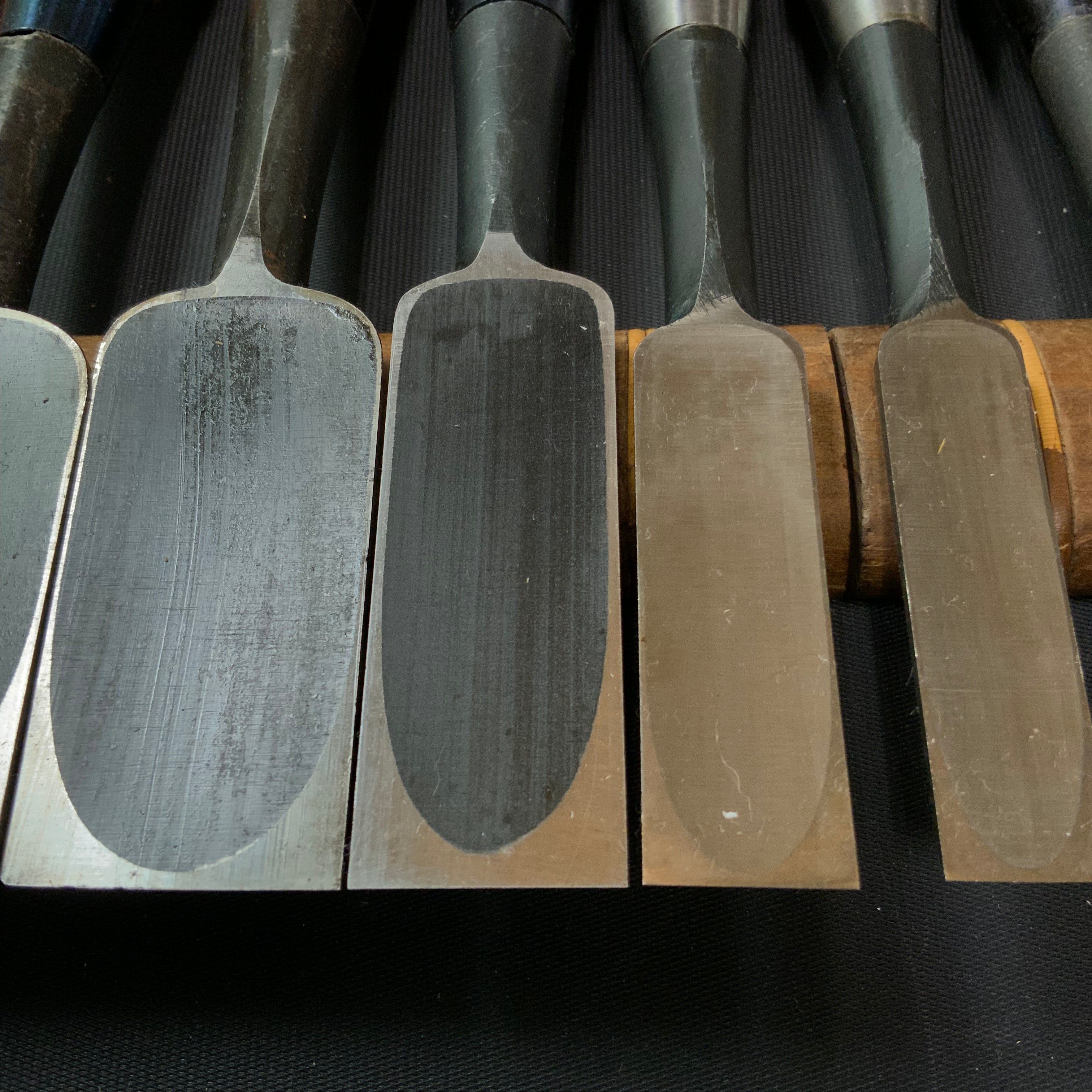 #M143 Mixed set for beginner Bench chisels set by unknown smith バラ鑿合わせ 初心者におすすめ 追入組鑿作者不明