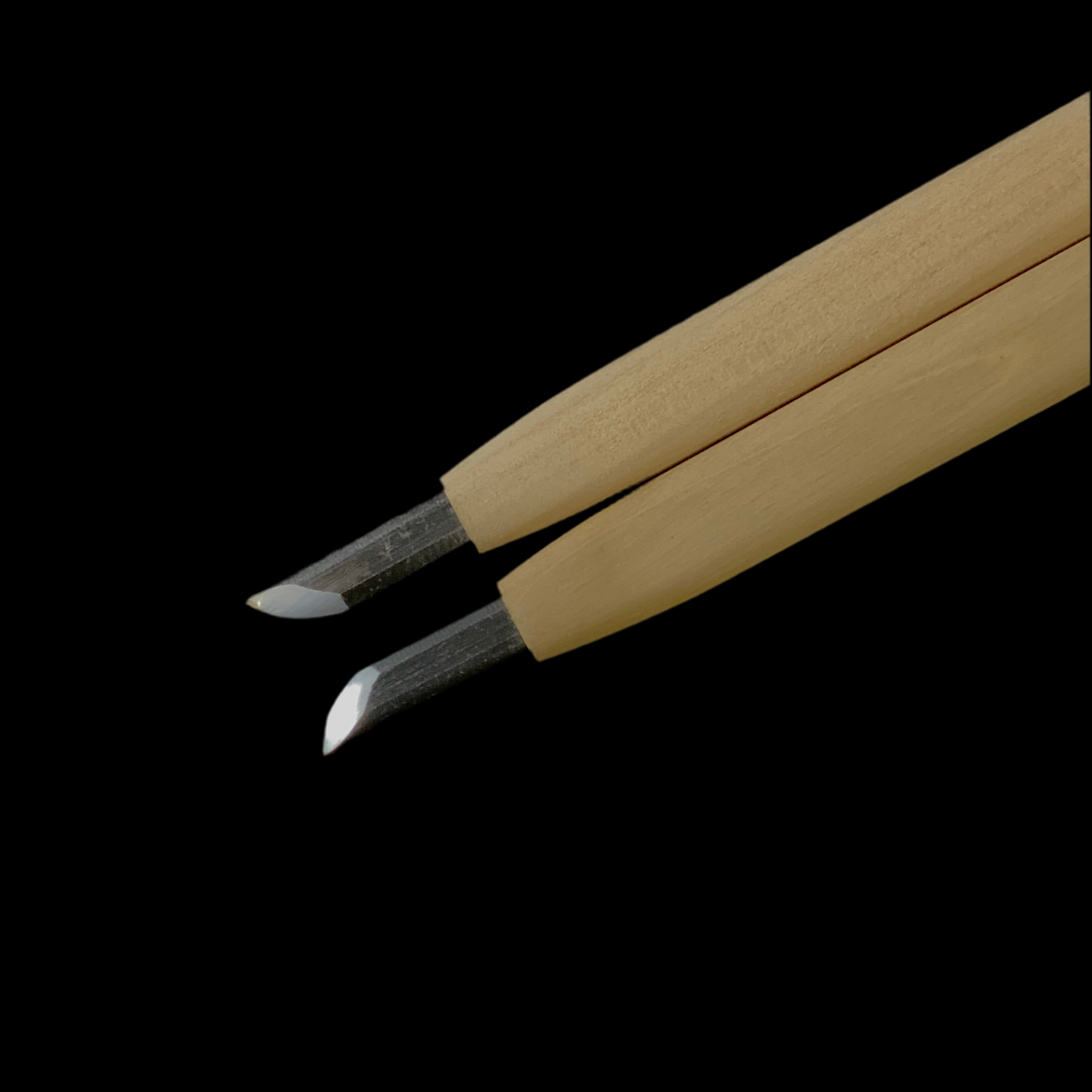 Seigen Naginata Carving chisels with Super Blue steel by Chousei 清玄 ナギナタ 彫清作 青紙スーパー鋼