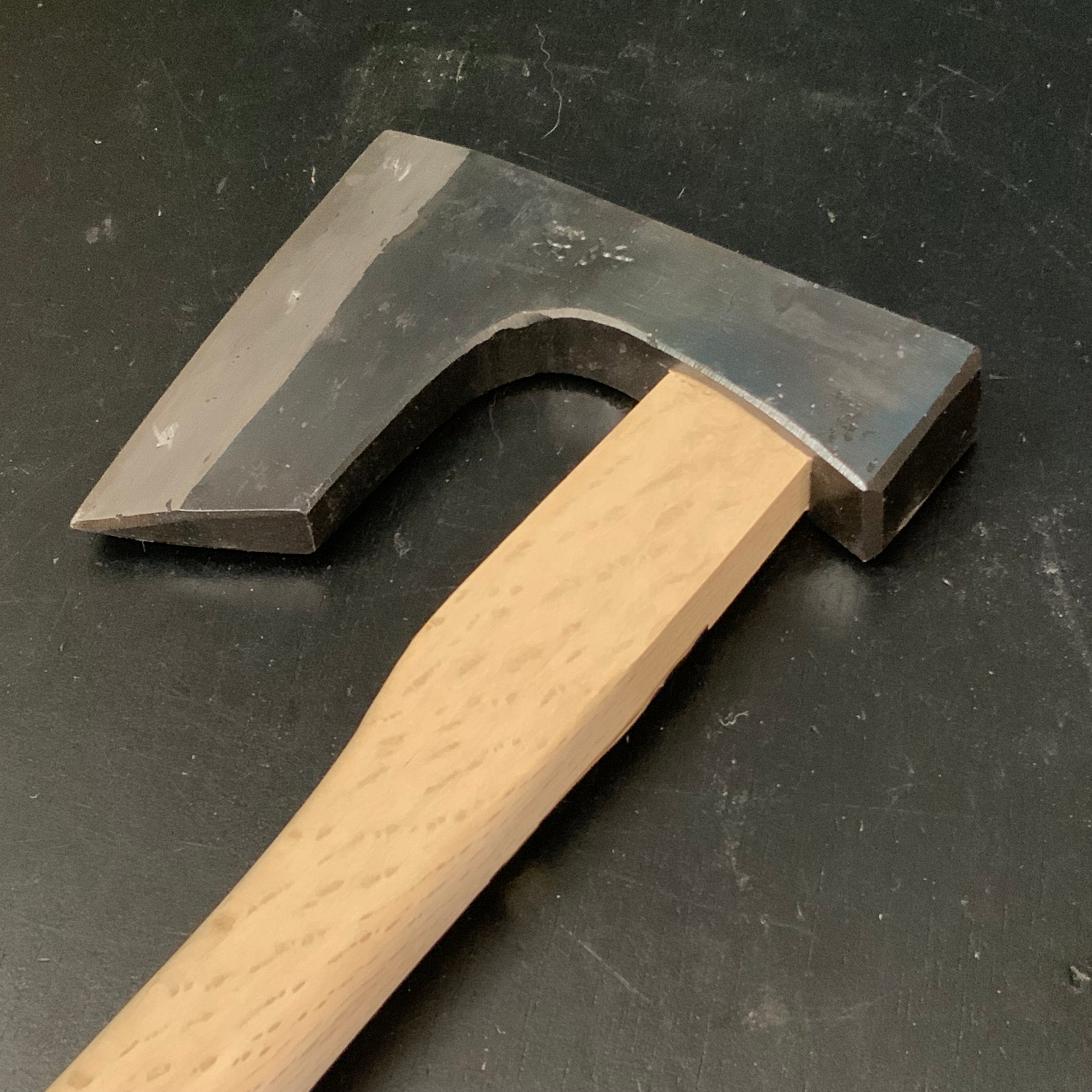 Japanese Carpenter's Axe by Tadachika with Blue steel Masakari 115mm 土佐刃物 忠親作 青紙鋼 大工鉞 115mm