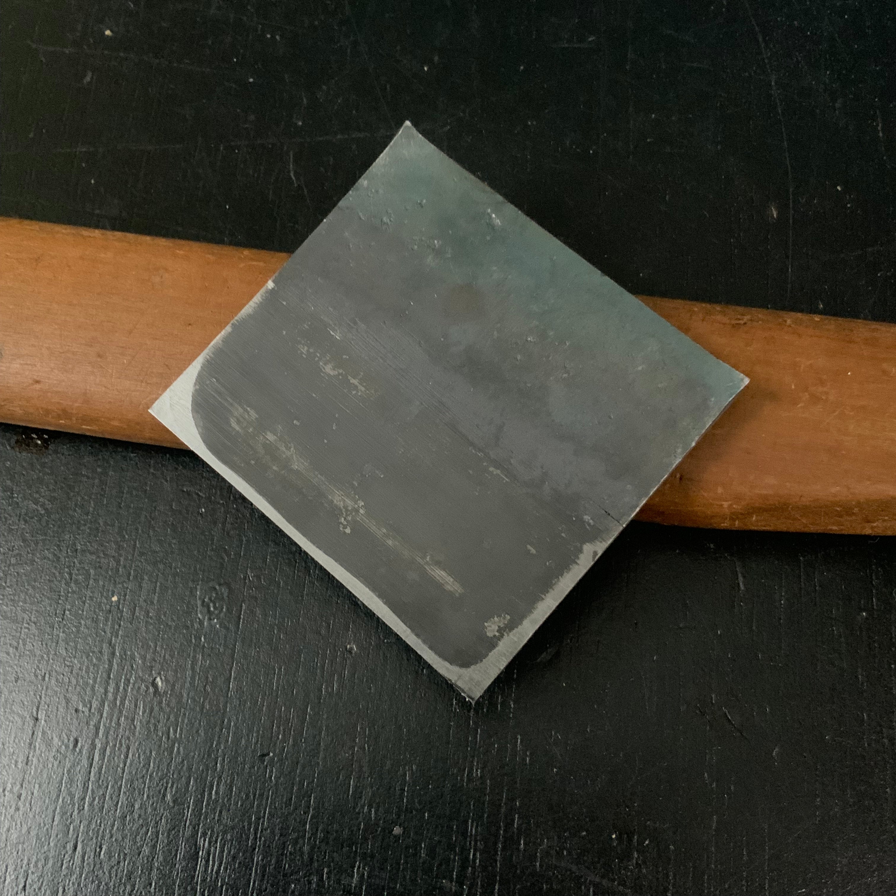 Old stock Kokorozashi Yabane Black Smoothing Plane (Kanna) by Ishido 掘出し物 志 10代目石堂輝秀 黒矢羽仕上げ鉋 小吉屋台入 70mm