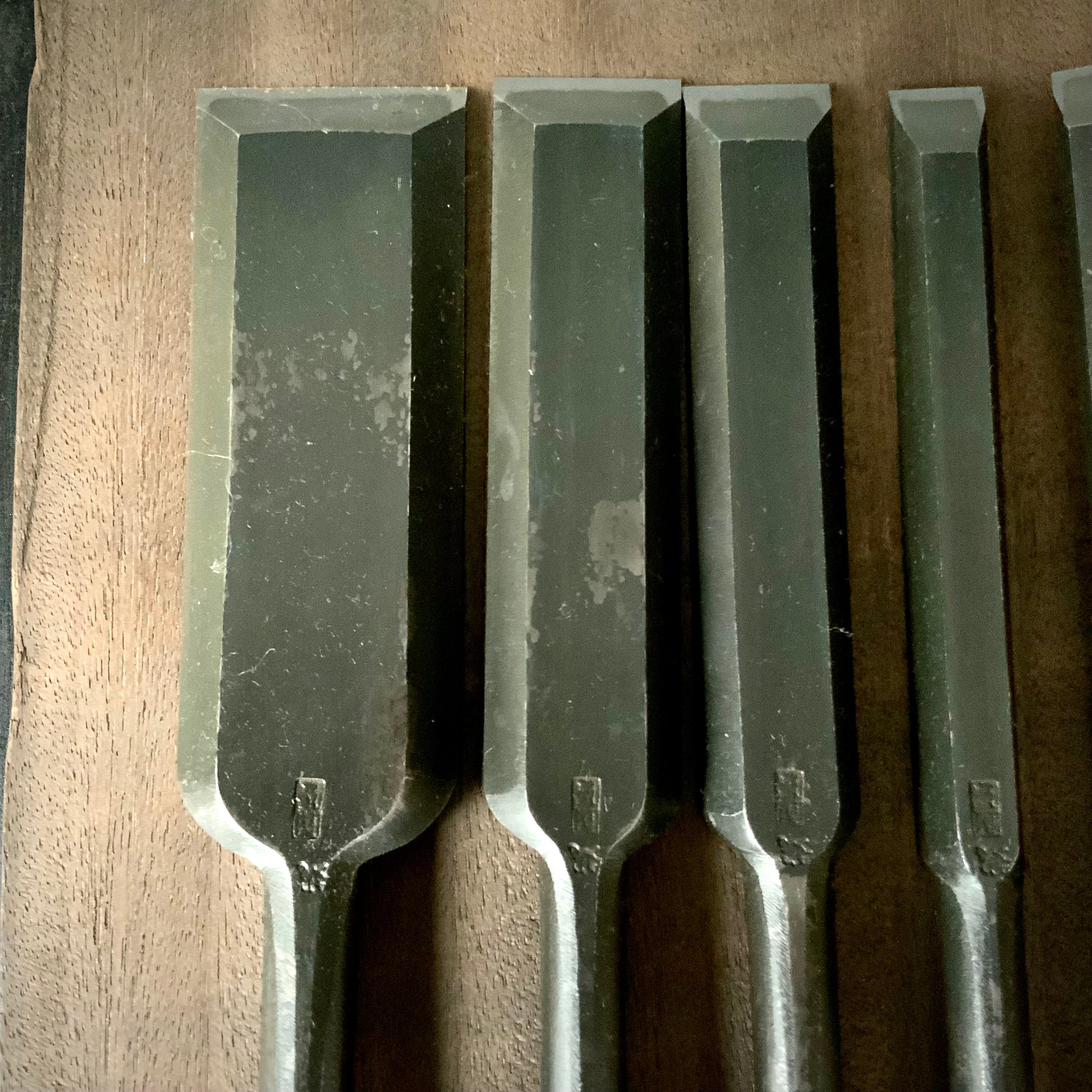 Kunikei Old stock #3 Slick Chisels by Ikeda Yoshiro (Ootsuki-nomi, Hontsuki-Nomi) 掘出し物 池田慶郎氏 三代目国慶作 本突き鑿