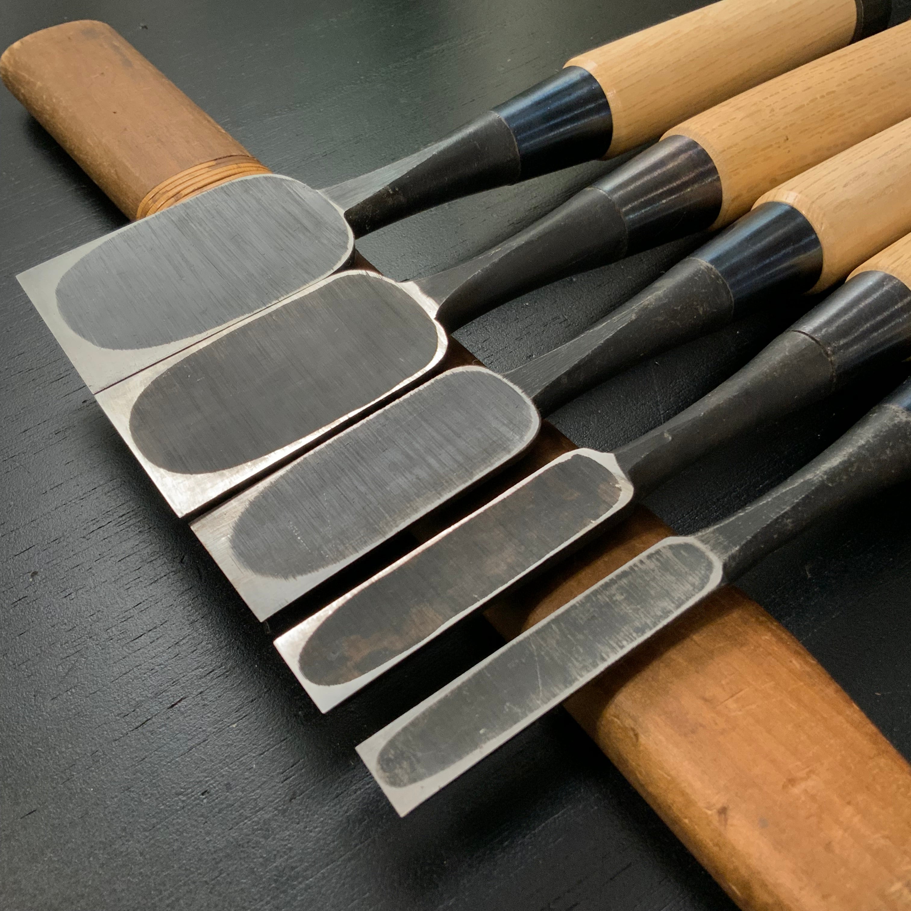 Ioroi Bench chisels White Steel (Oirenomi) 五百蔵作 追入鑿