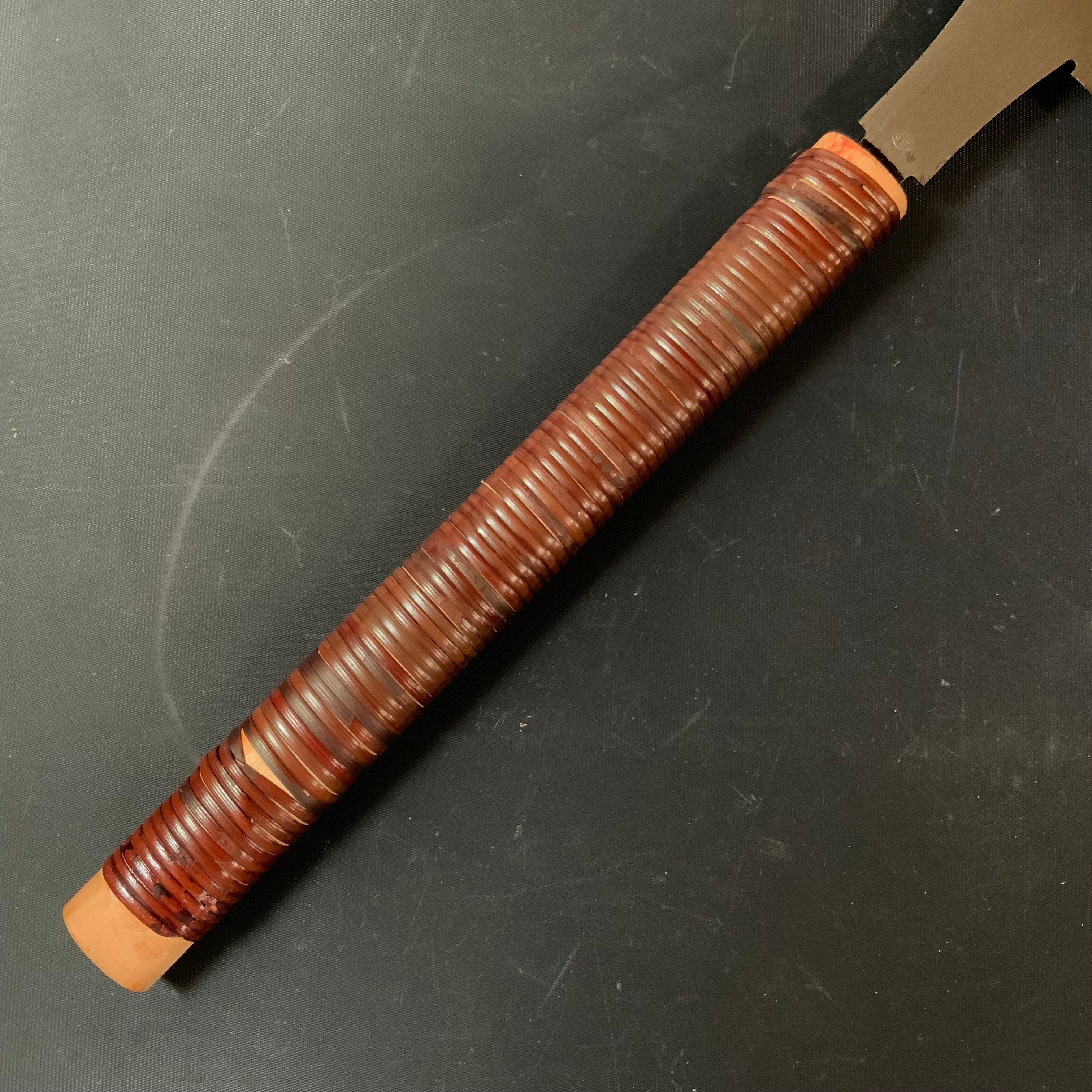 #R40 Ready to use! Old stock Double Edge Saw with Eddy Type Handles set by Kurashige 直ぐ使い 倉重栄助 目立 渦巻き柄 両刃鋸 210mm