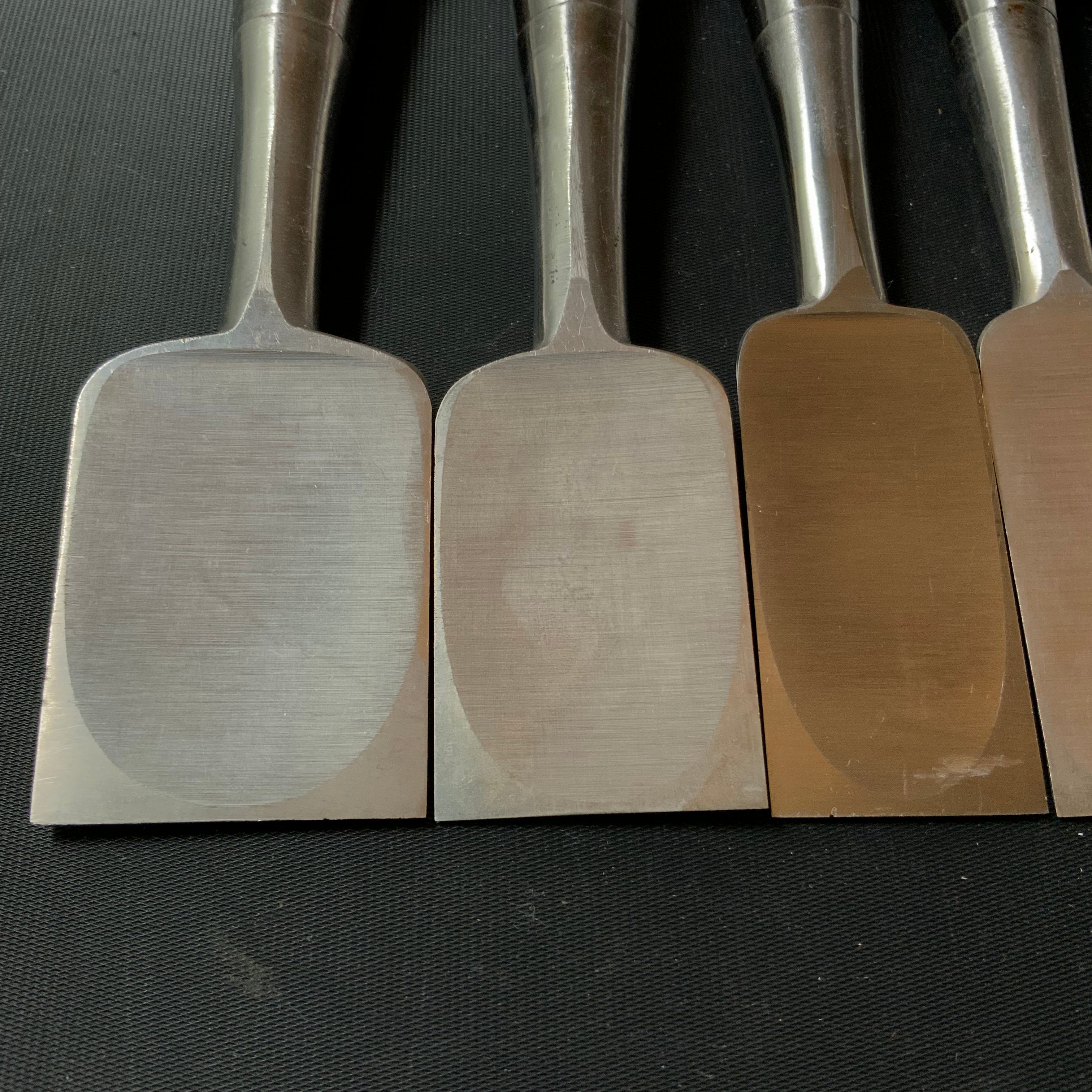 Old stock #7 Sukemaru 4th Wholesaler stamp High-Speed Steel Bench chisels set 掘出し物 四代助丸 問屋銘 ハイス鋼追入組鑿 Oirenomi