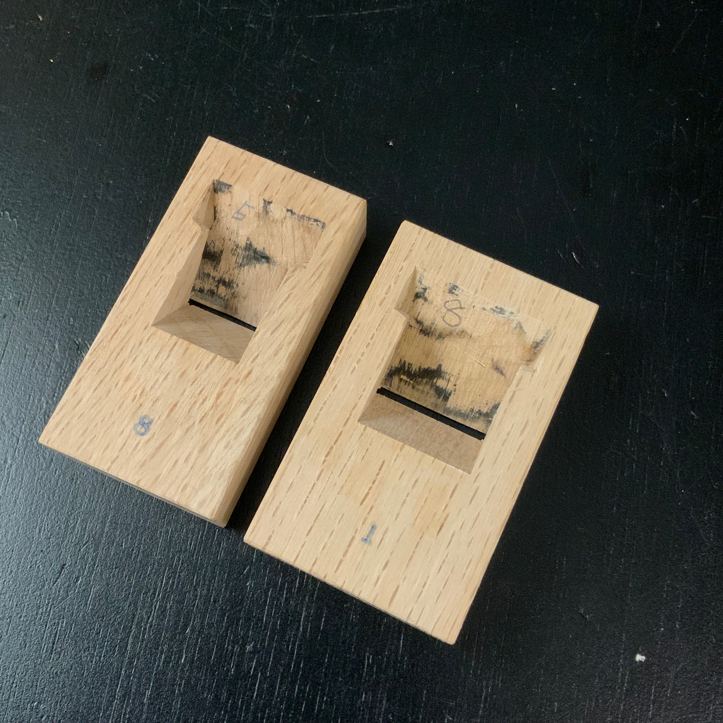 Old stock Kiyotada Wholesaler stamp Mini Plane with Blue steel 清忠(問屋銘・水平屋)極豆平鉋