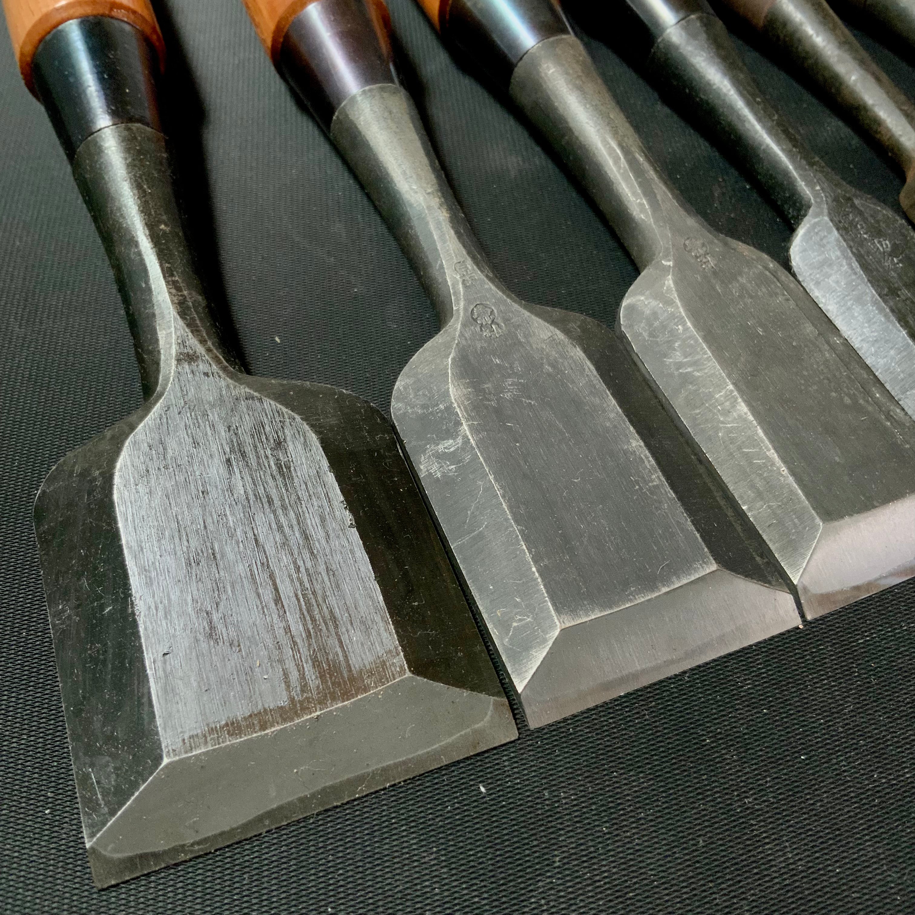 #M149 Mixed set for beginner Bench chisels set by unknown smith バラ鑿合わせ 初心者におすすめ 追入組鑿作者不明