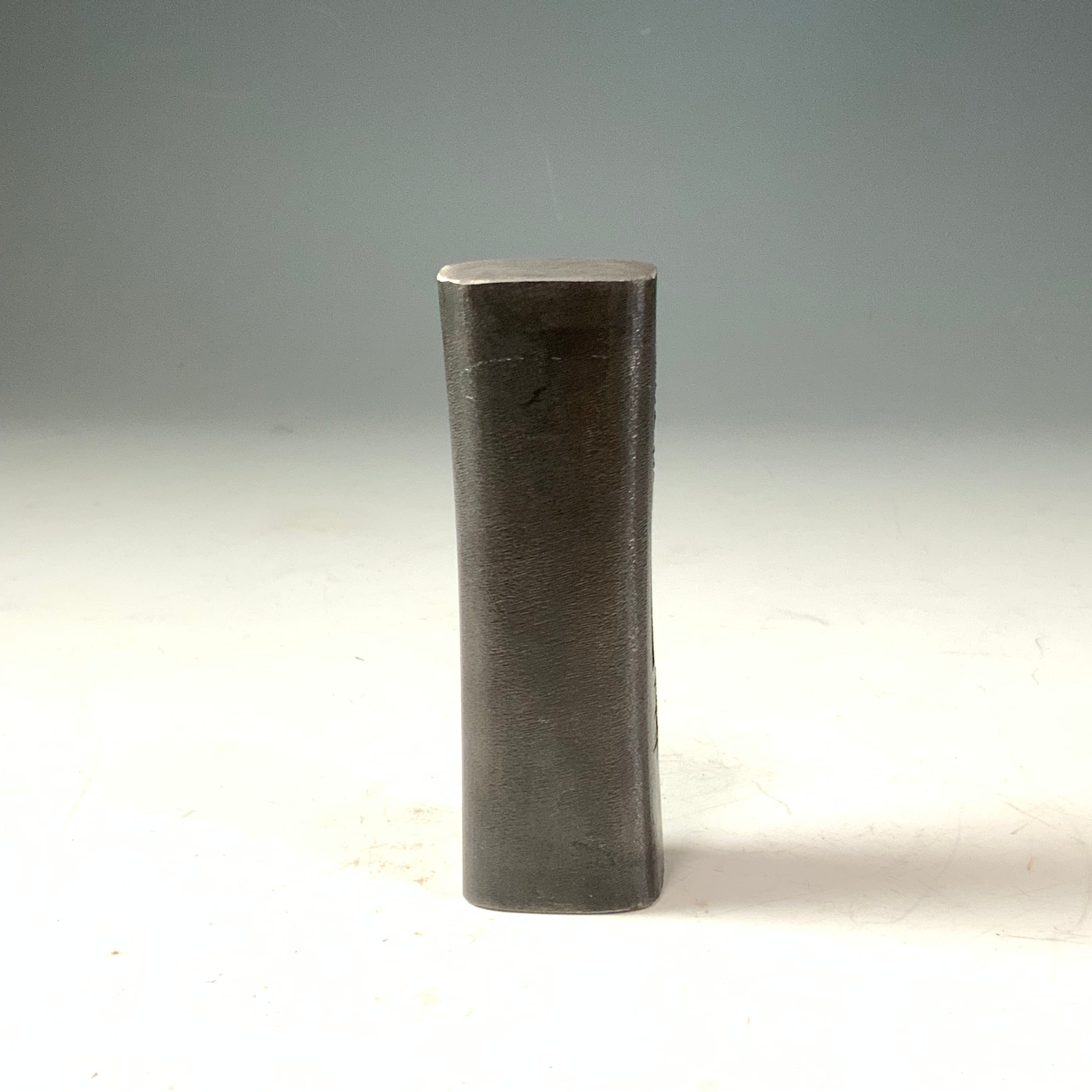 Doshinsai Masatsura Silver Hand made Pasting steel Square Hammers Blacksmith finish 道心斎正行 馬場正行氏作 鋼付四角玄翁 黒仕上 100匁 380g