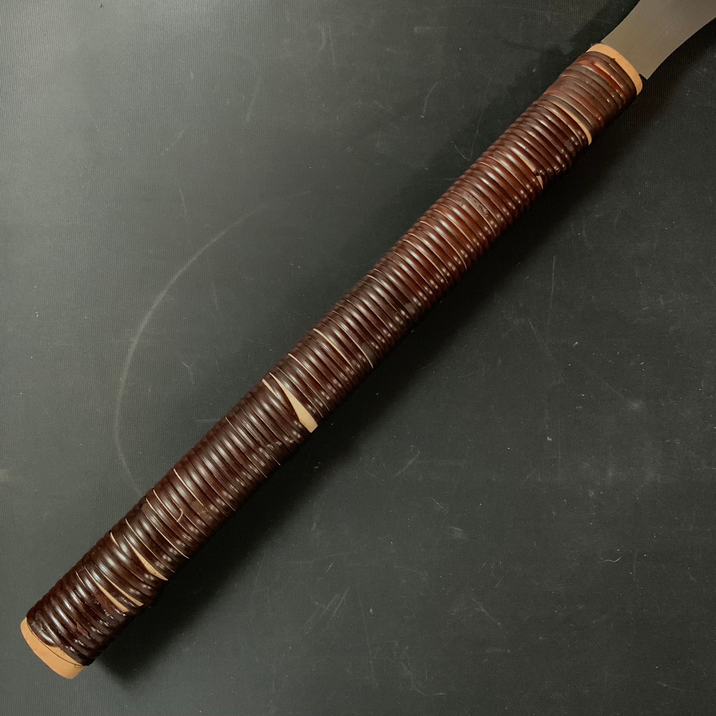 #R45 Ready to use! Old stock Double Edge Saw with Eddy Type Handles set by Kurashige 直ぐ使い 倉重栄助 目立 渦巻き柄 両刃鋸 255mm