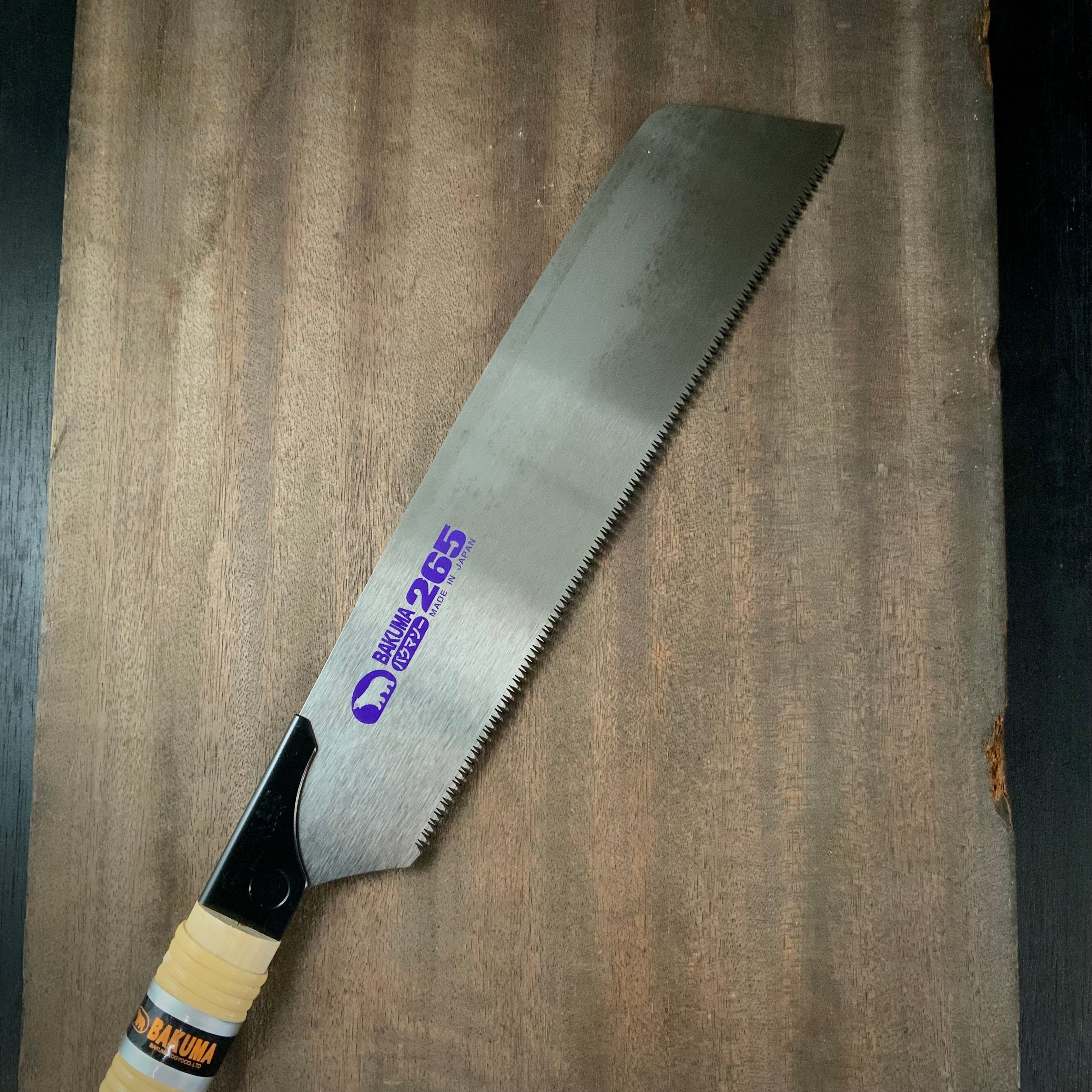 Old stock Bakuma Single Edge Hand Saw Japanese Hand-Saw Cross Cut 掘出し物 バクマソー265 横挽き