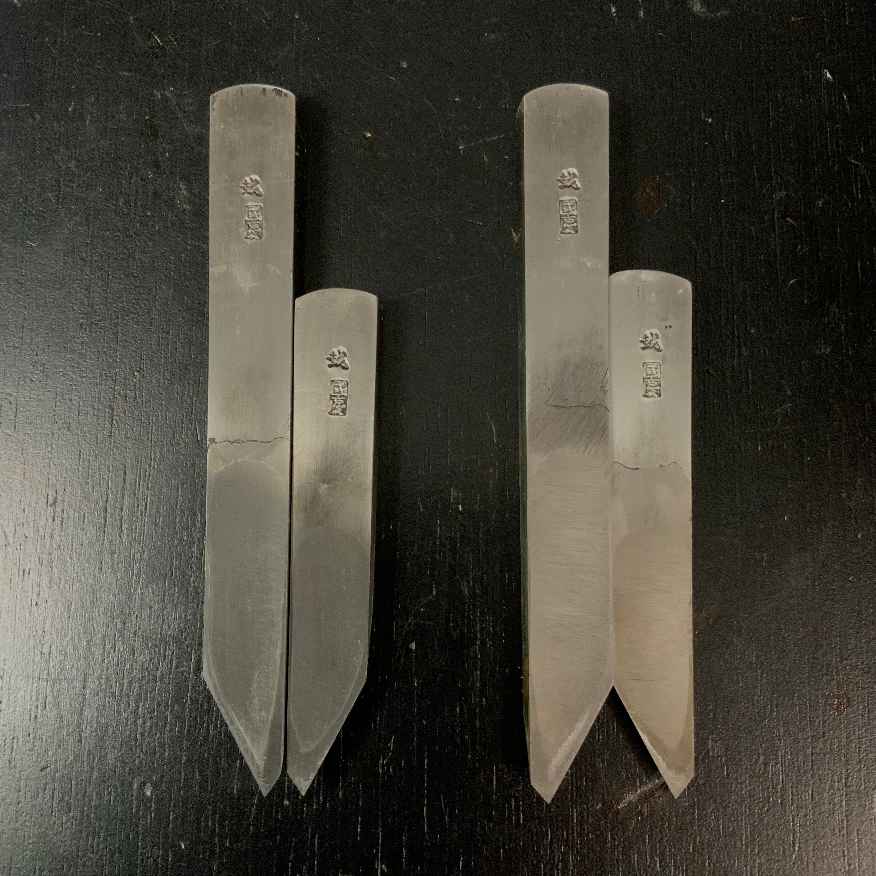 Old stock Kunikei Side Rabbet Planes Set with blue steel 掘出し物 国慶 合脇取鉋 左右 Aiwakitori kanna