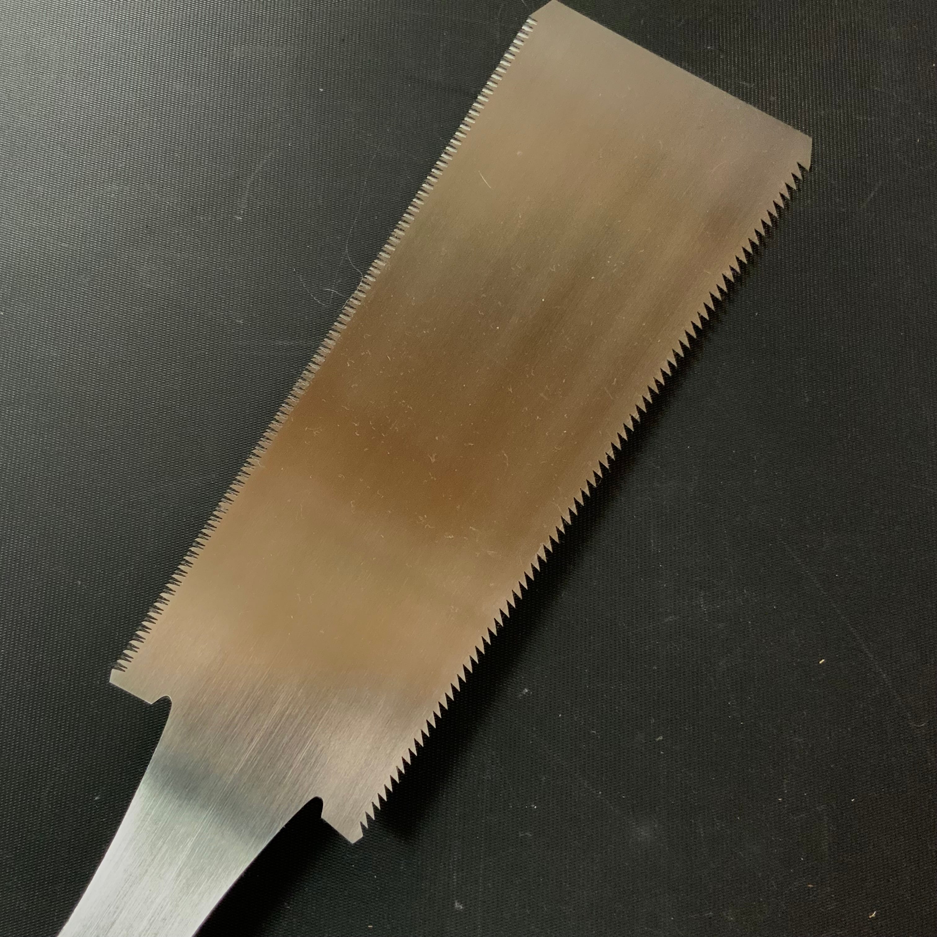 #R46 Ready to use! Old stock Double Edge Saw with Eddy Type Handles set by Kurashige 直ぐ使い 倉重栄助 目立 渦巻き柄 両刃鋸 185mm