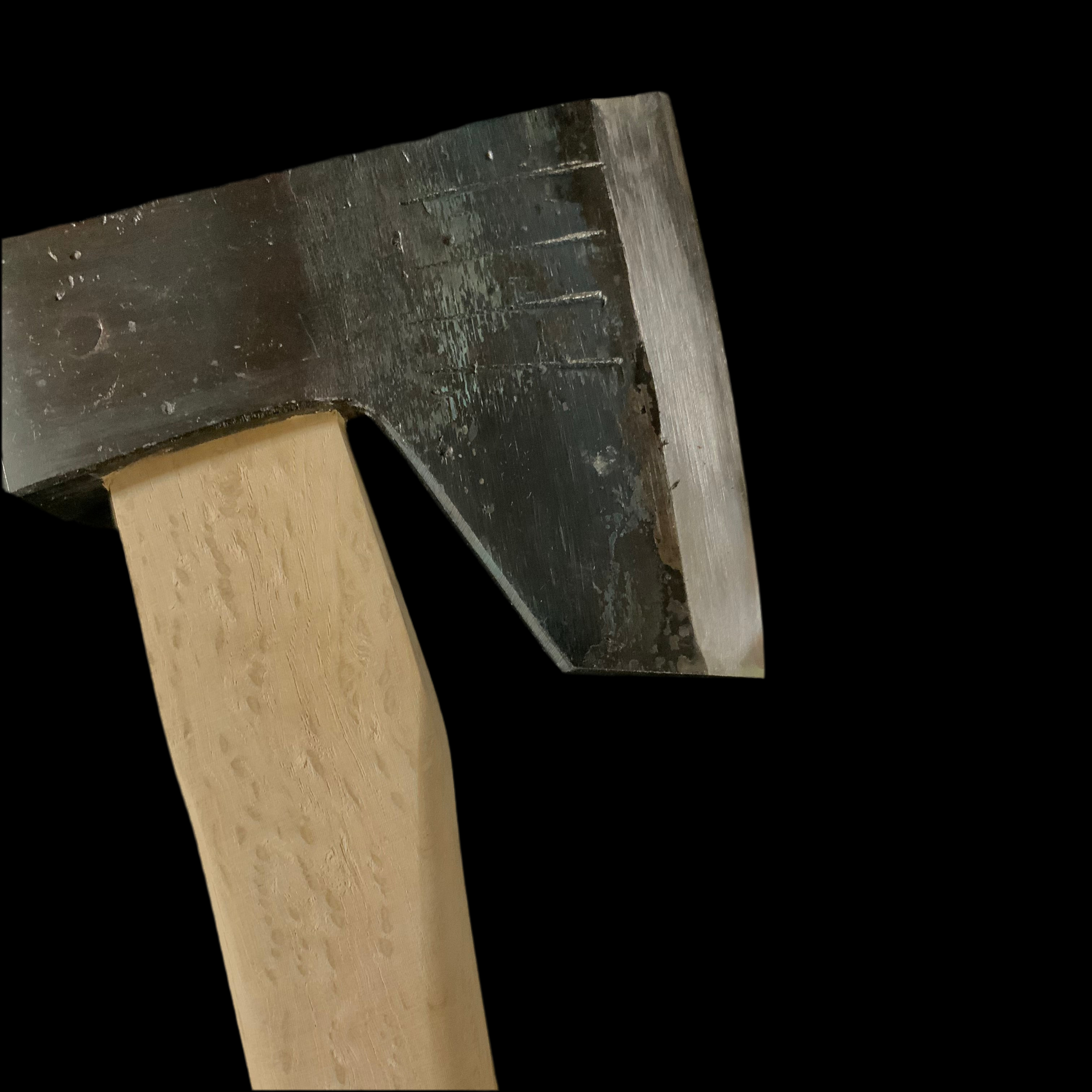 全鋼銀杏型手斧 500g 柄付 All steel ginnan-shaped Japanese Carpenter's Axe with handle