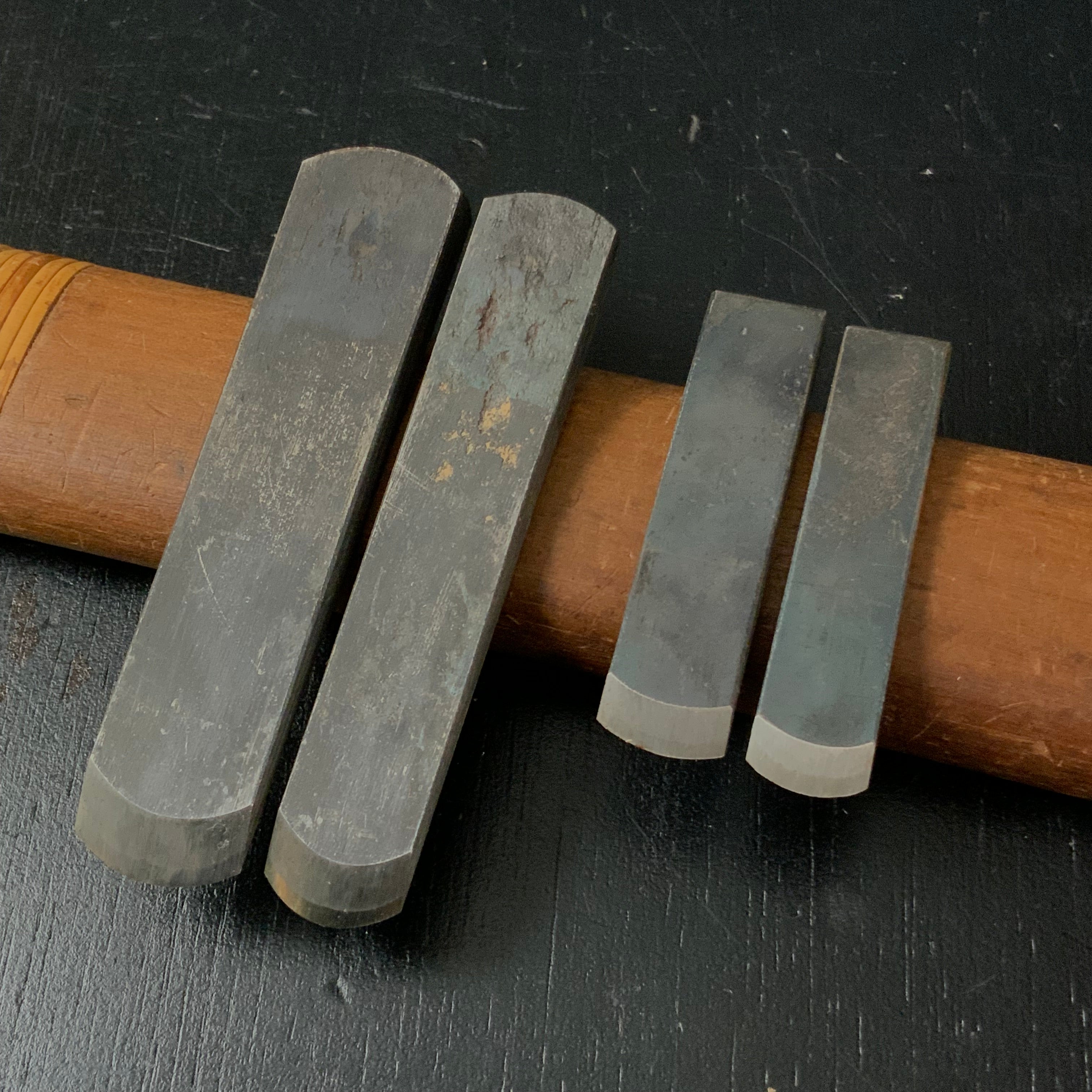 Old stock Kiyotada Spoon bottom plane (Shihosori-Kanna) with Blue steel 掘出し物 清忠 四方反鉋 青紙鋼 12mm 15mm