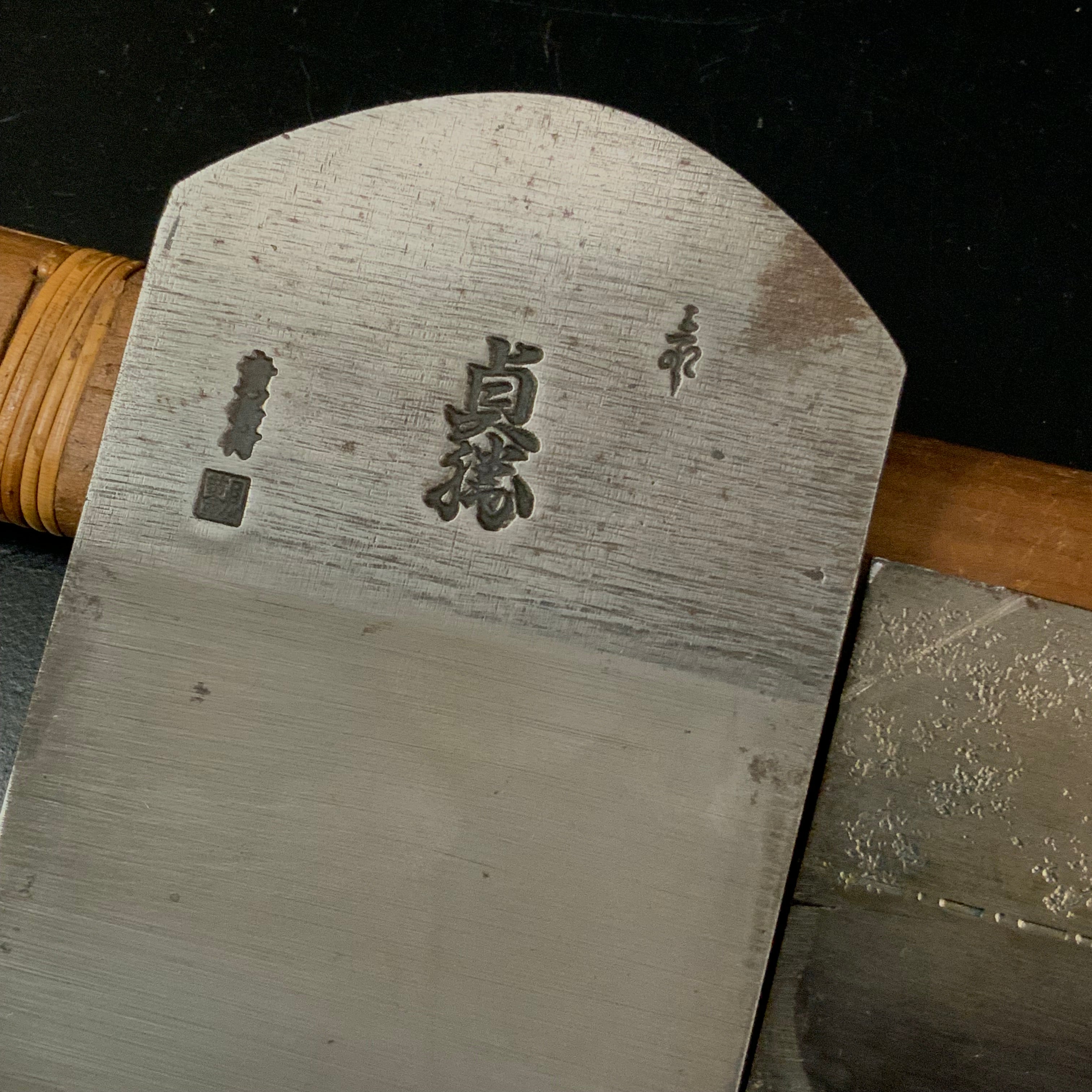 Old stock Sadatoku Smoothing Plane(Kanna) by unknown 掘出し物 貞徳 作者不明 仕上げ鉋 75mm