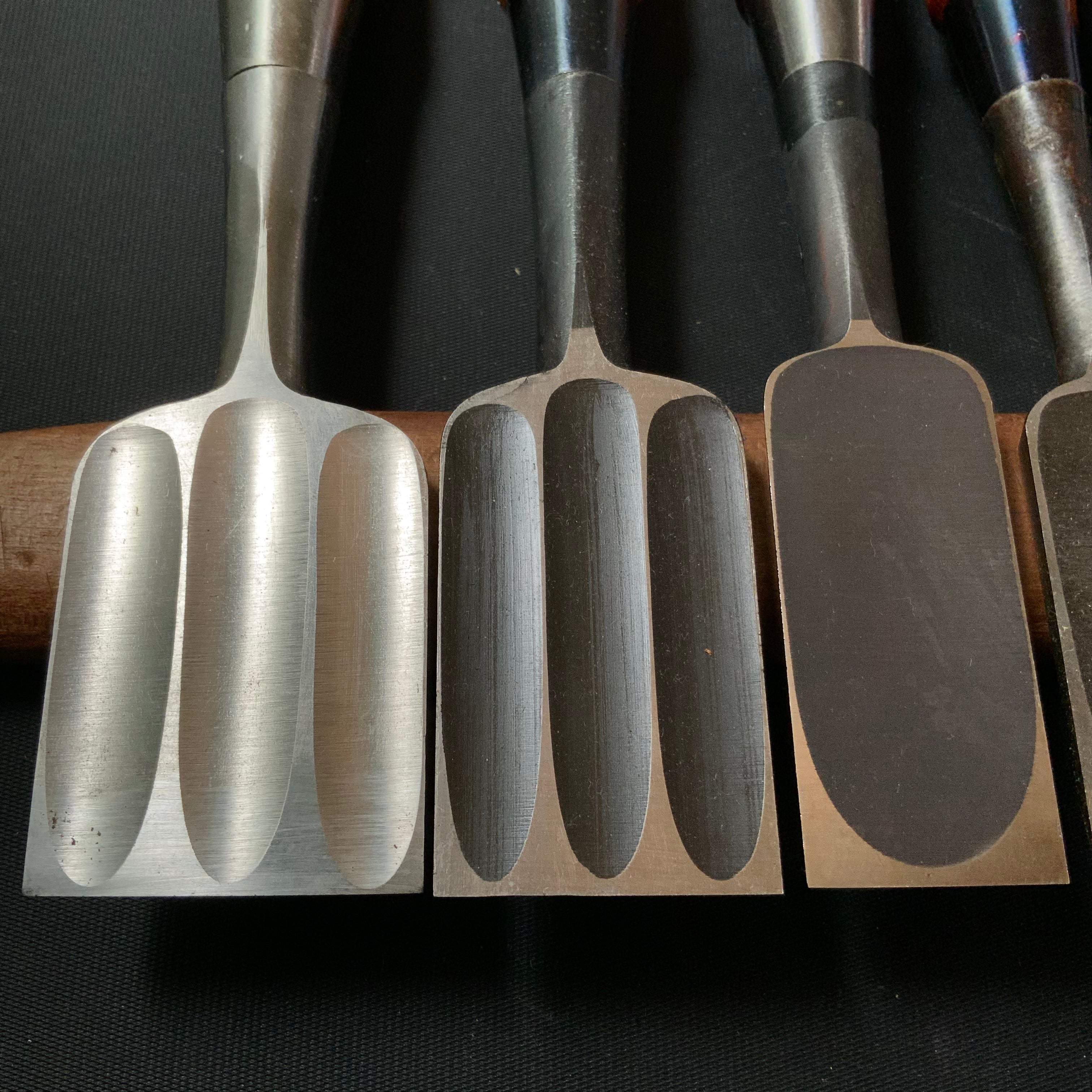 #M152 Mixed set for beginner Bench chisels set by unknown smith バラ鑿合わせ 初心者におすすめ 追入組鑿作者不明