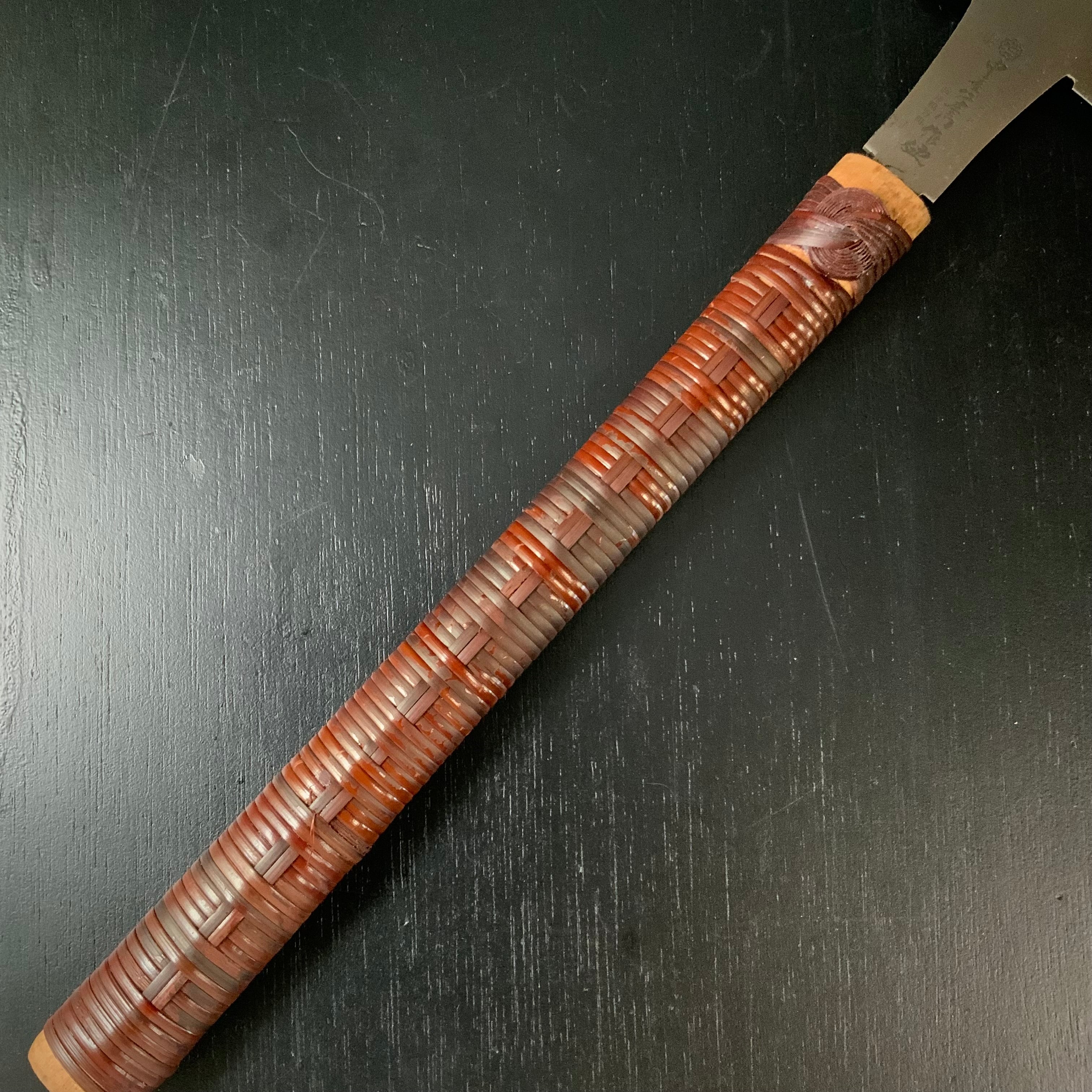 #134 Nagakatsu Double Edge Saw Eddy Type Handles set by Kurashige 長勝鋸 両刃鋸 225mm