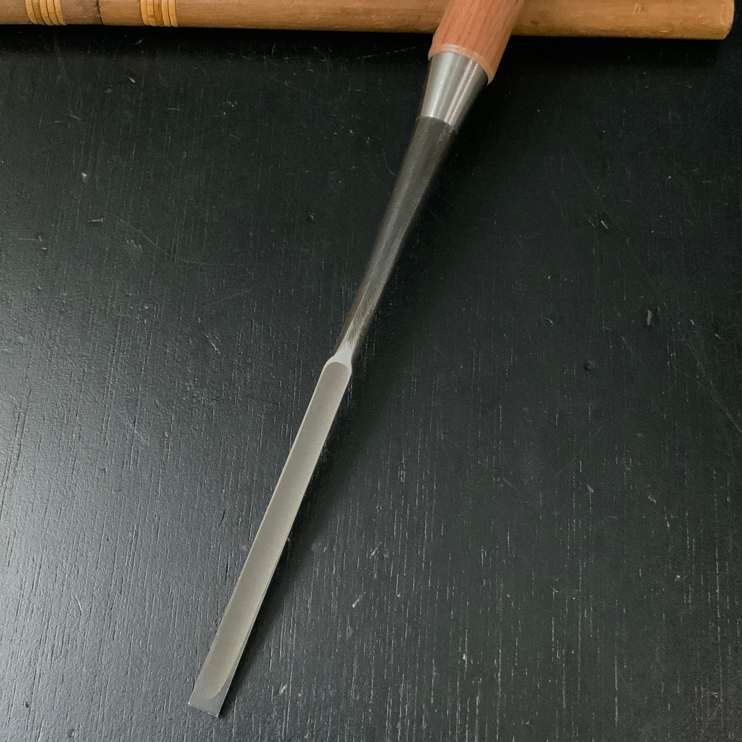 Tasai Special Paring chisel (usunomi) with Japanese red oak 田斎作 面取薄鑿 赤樫柄 9,12mm usunomi