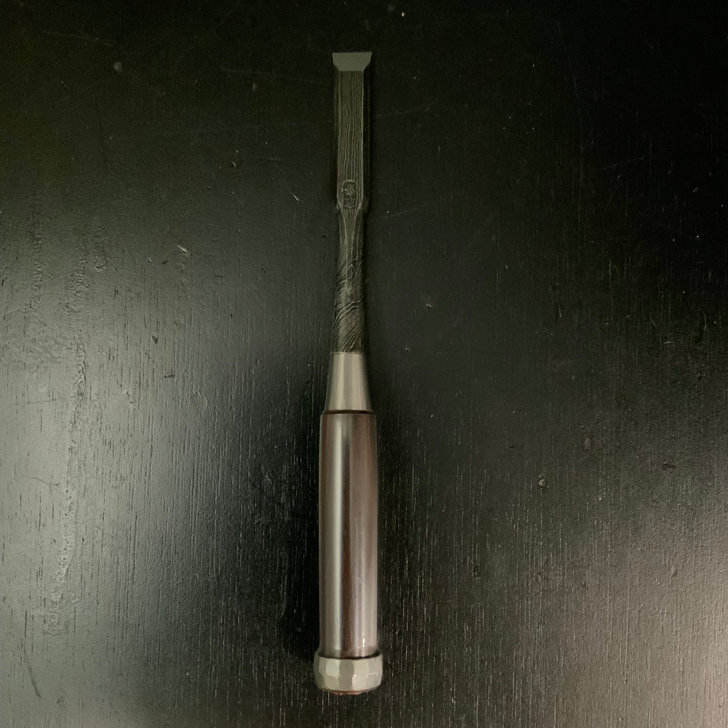 Tasai Masame Special Bench chisels with blue steel 田斎作 柾目 追入鑿 紫檀柄 15mm