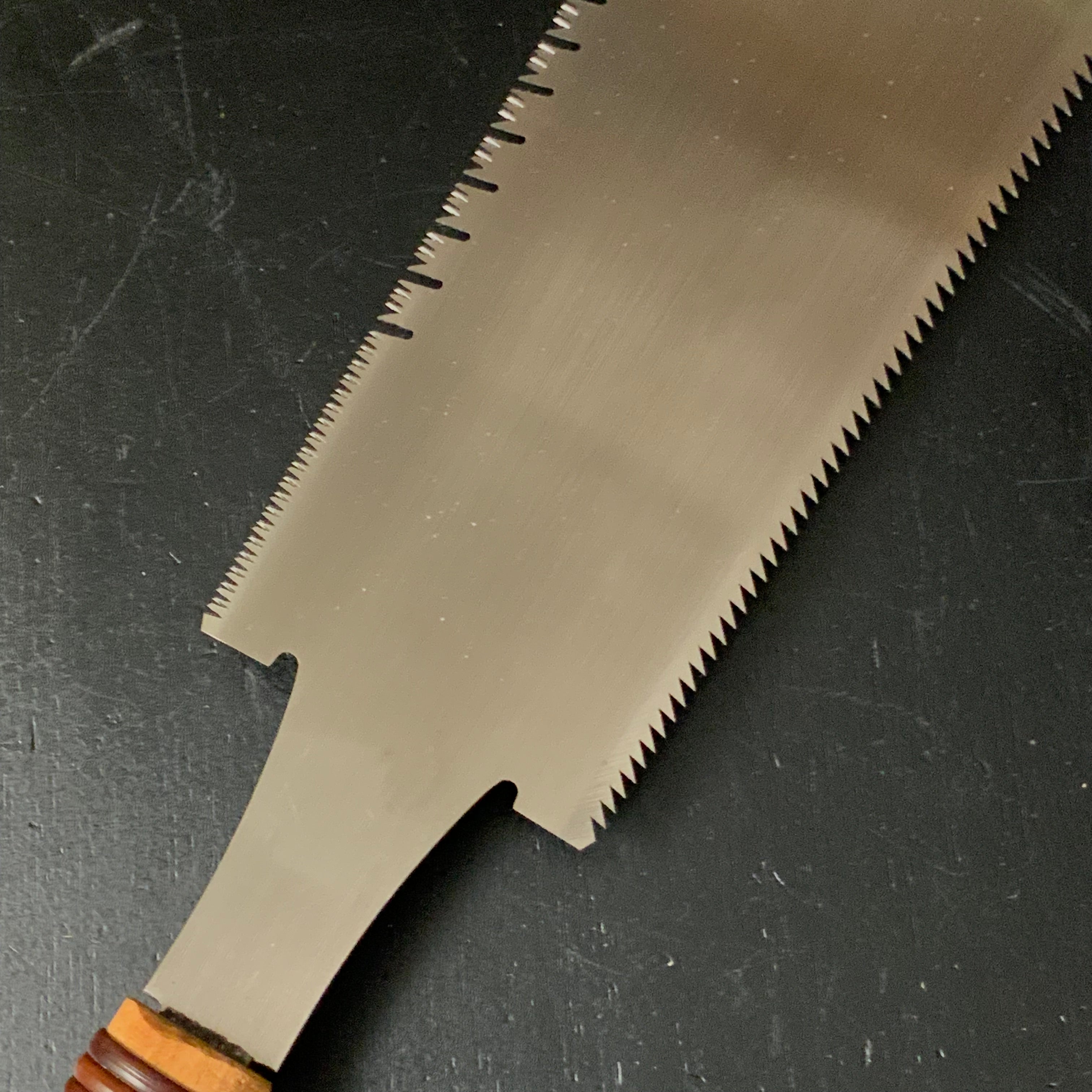 #199 Nagakatsu Double Edge Saw Eddy Type Handles set by Kurashige For Hard Wood 長勝鋸 渦巻き柄 両刃鋸 250mm