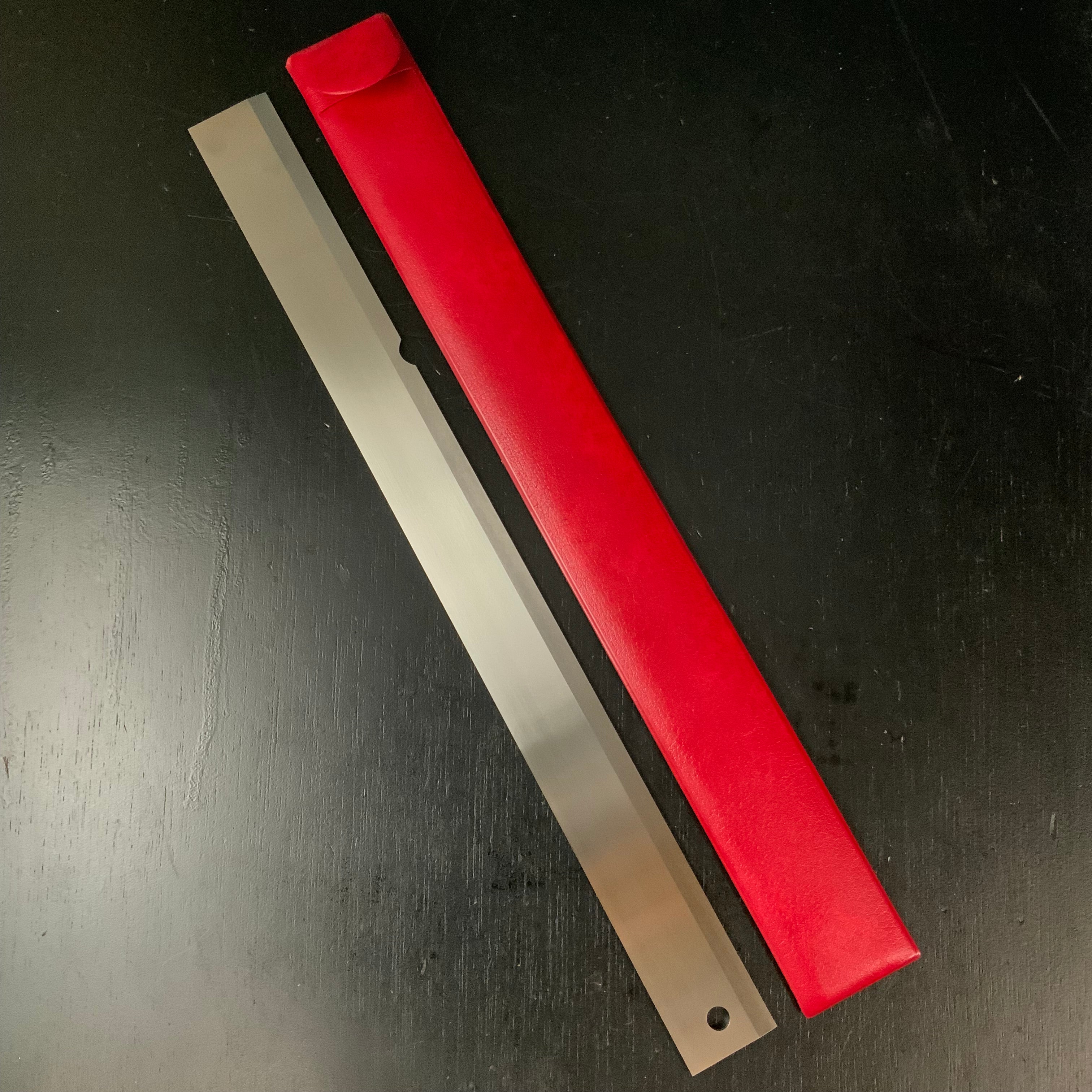 Straight edge 400mm Double edge recessed by MATSUI 松井精密工業 ストレートエッジ両刃 凹付 下端定規 400㎜