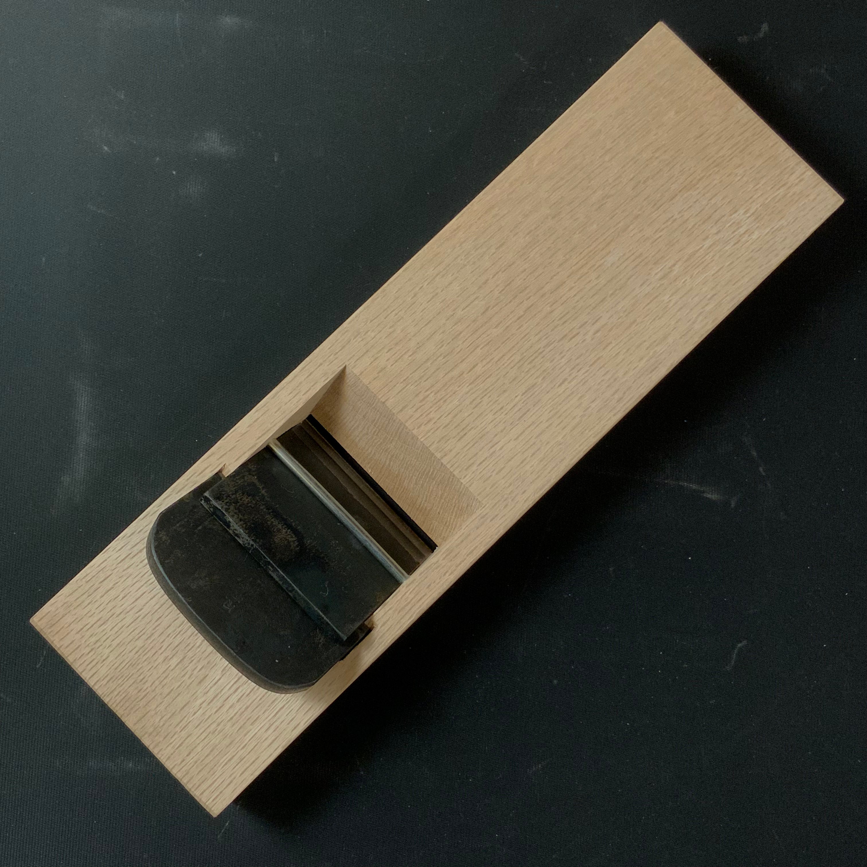 Teruhide Yabane Black Smoothing Plane (Kanna) by Ishido 日本橋木屋銘入 10代目石堂輝秀 黒矢羽仕上げ鉋 70mm