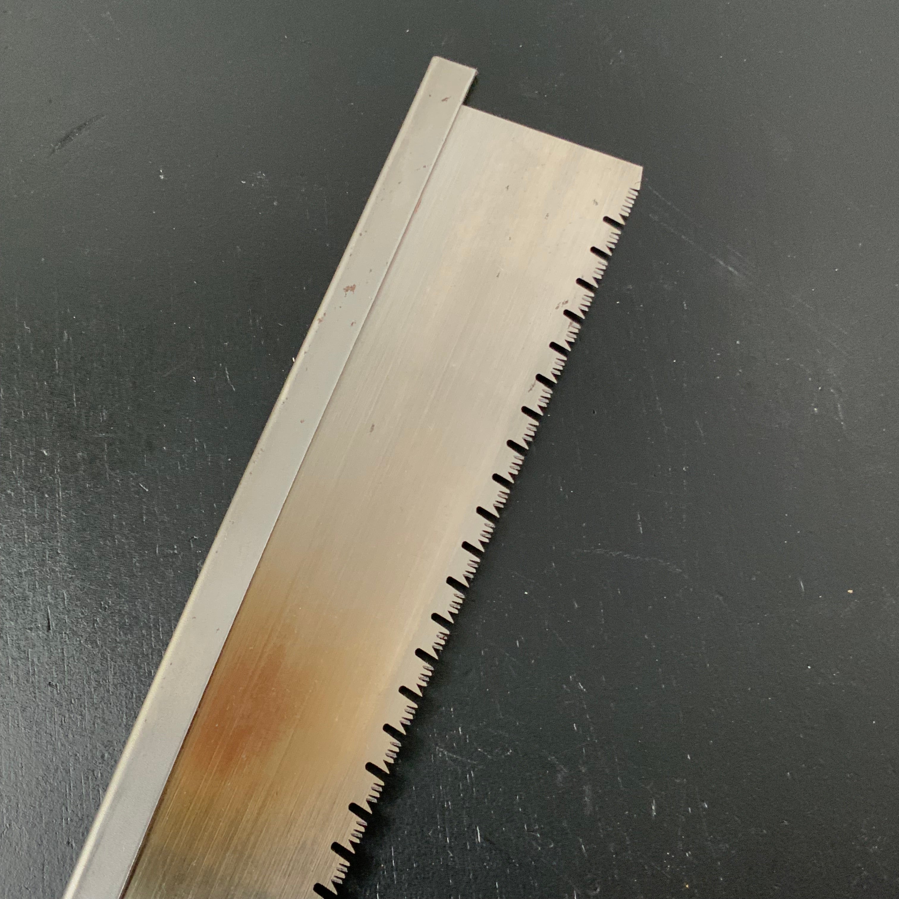 #192 Nagakatsu Dozuki Saw Cross cut with Eddy Type Handles set by Kurashige 渦巻き柄 胴突き鋸 240mm