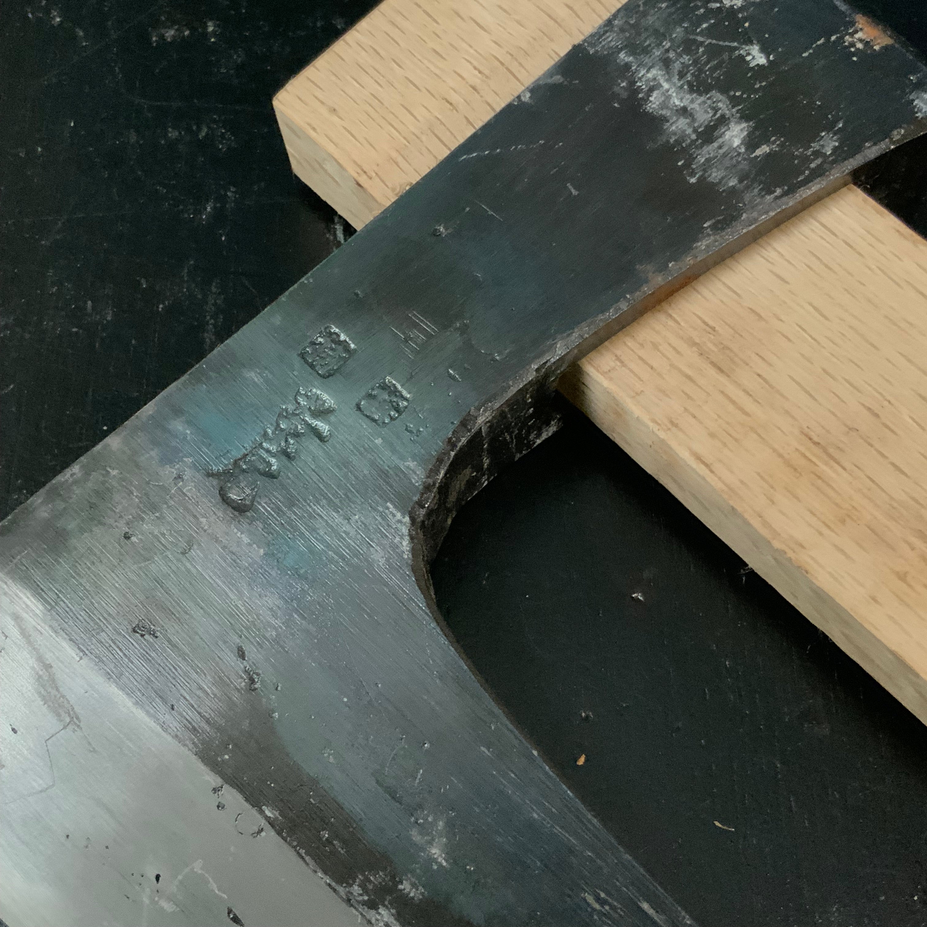 #Mk22 Old stock Japanese Carpenter's Axe 掘出し物 鉞 木割り斧 Masakari