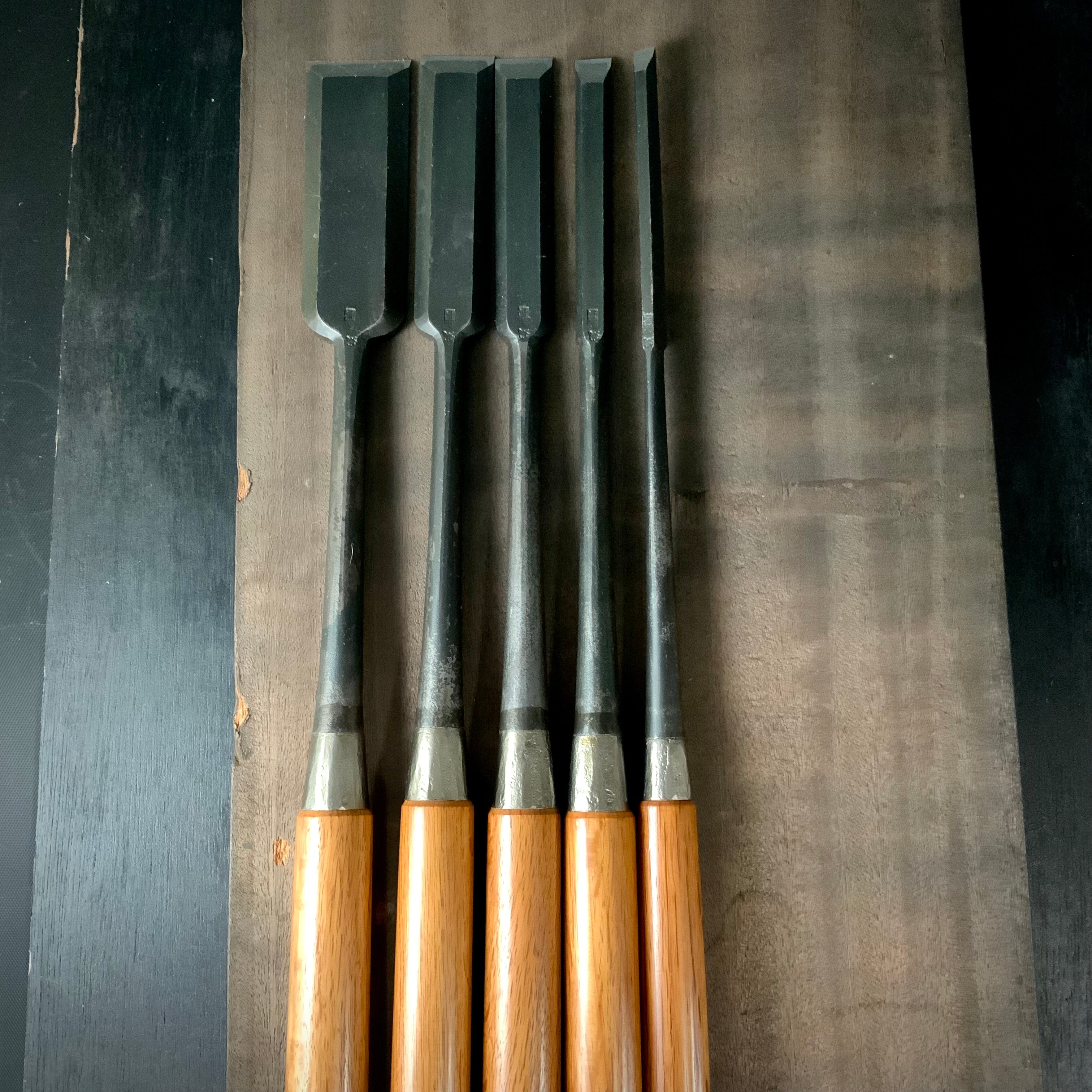 Kunikei Old stock #3 Slick Chisels by Ikeda Yoshiro (Ootsuki-nomi, Hontsuki-Nomi) 掘出し物 池田慶郎氏 三代目国慶作 本突き鑿