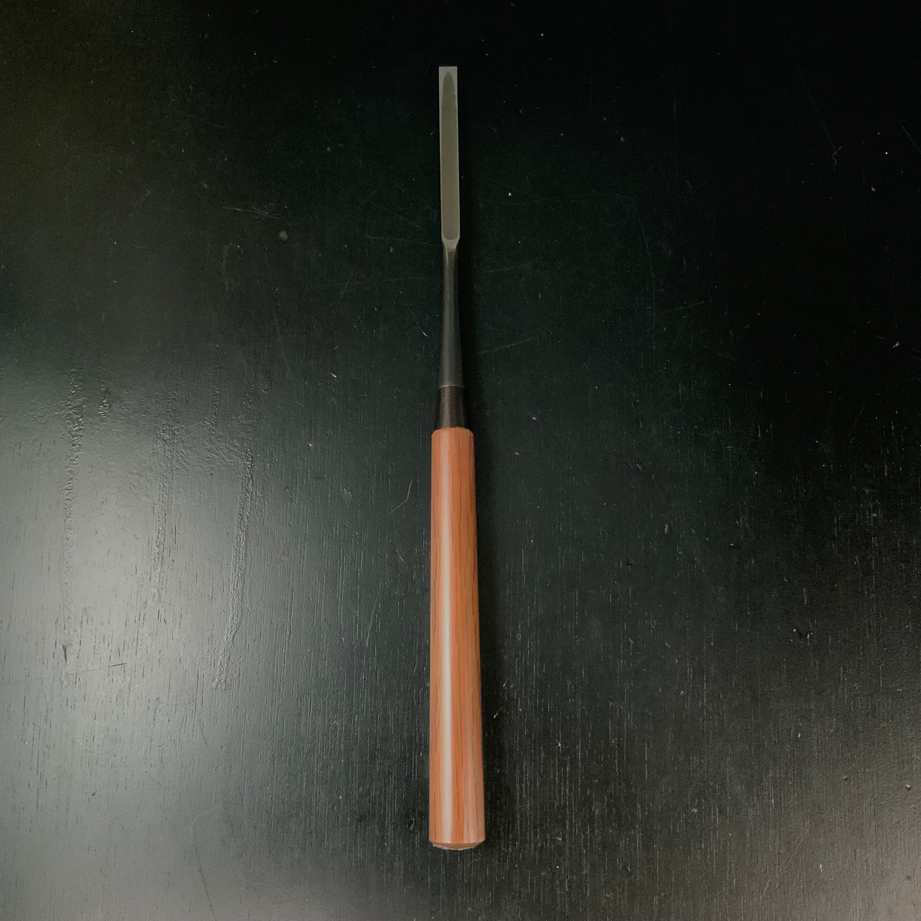 Tasai Special Dovetail Paring chisels with blue steel 田斎作 鎬薄鑿 赤樫柄 9mm usunomi