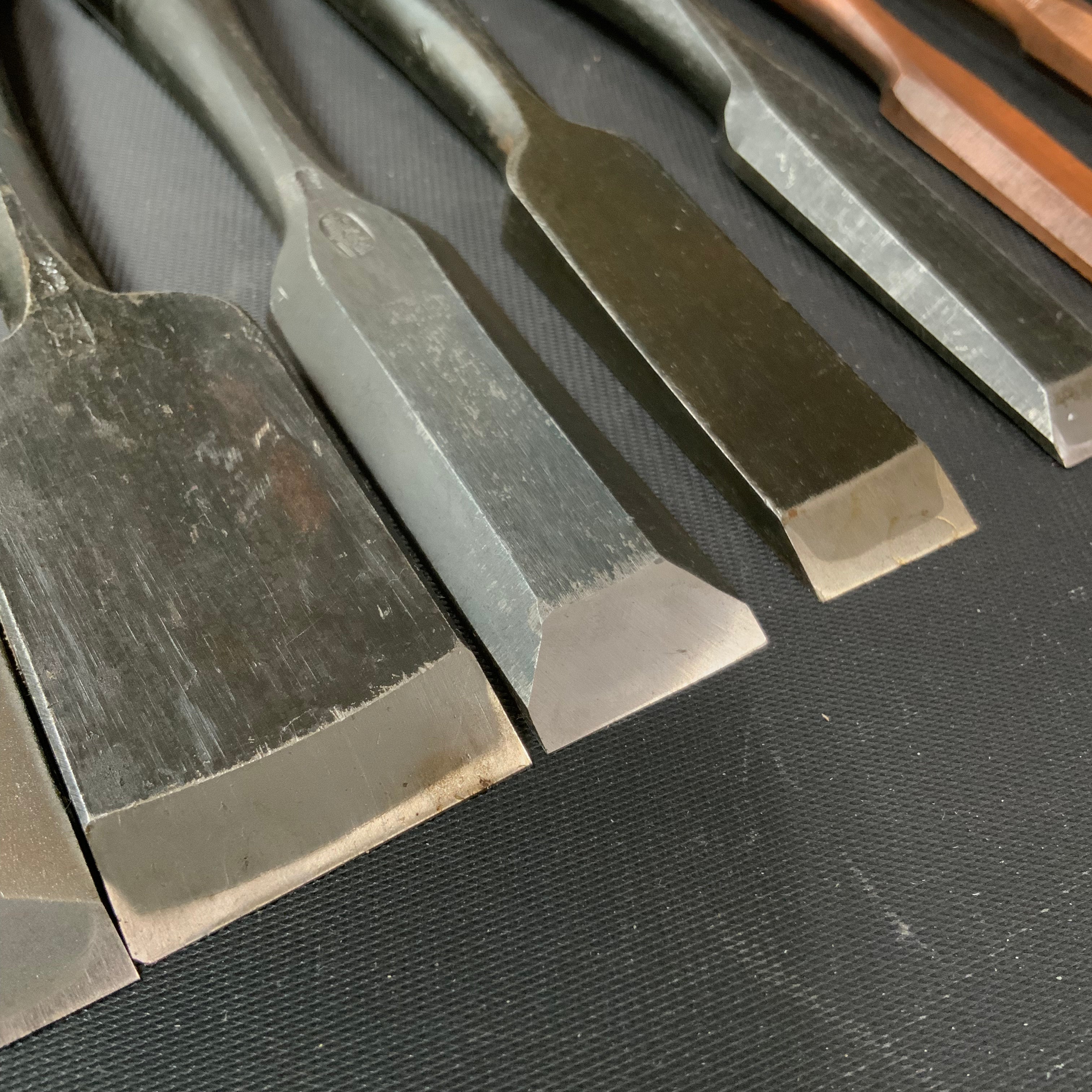 #M140 Mixed set for beginner Bench chisels set by unknown smith バラ鑿合わせ 初心者におすすめ 追入組鑿