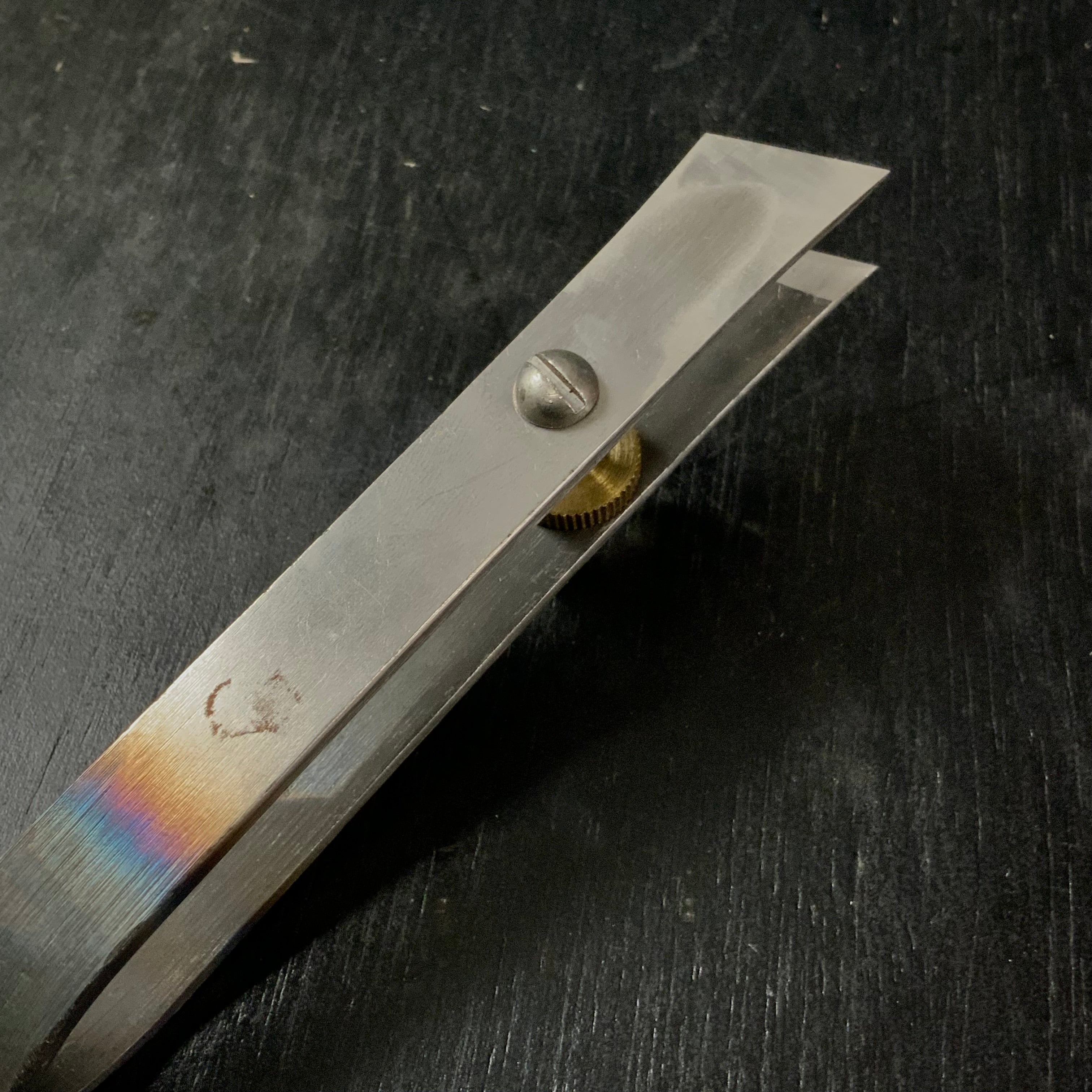 Old stock Hiten Double blade marking tools / 掘出し物 飛天 二丁白柿 Shirabiki