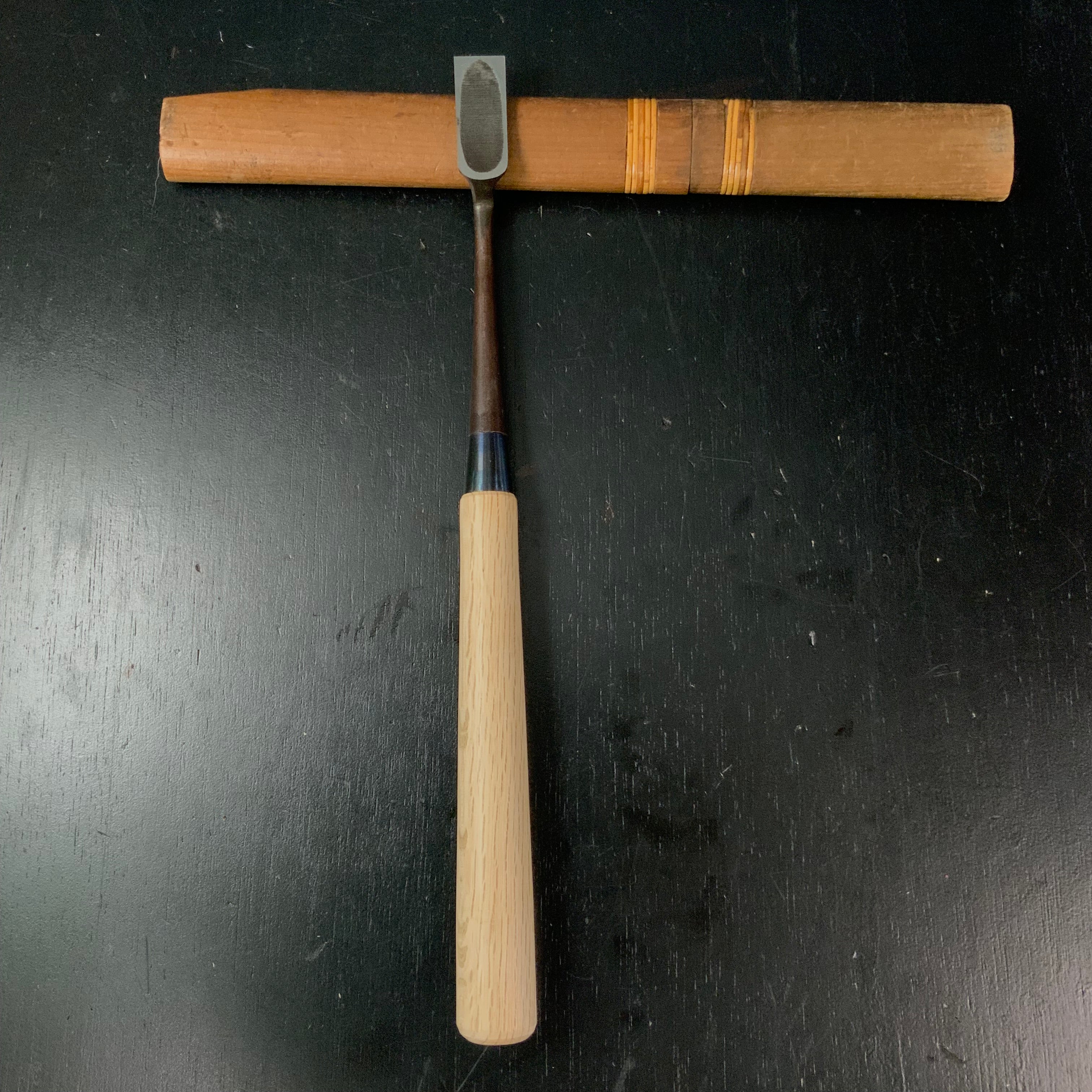 Old stock Hirayoshi Timber Bachi(Kotenomi) chisels 掘出し物 平義 鎬 鏝鑿 kotenomi 18mm