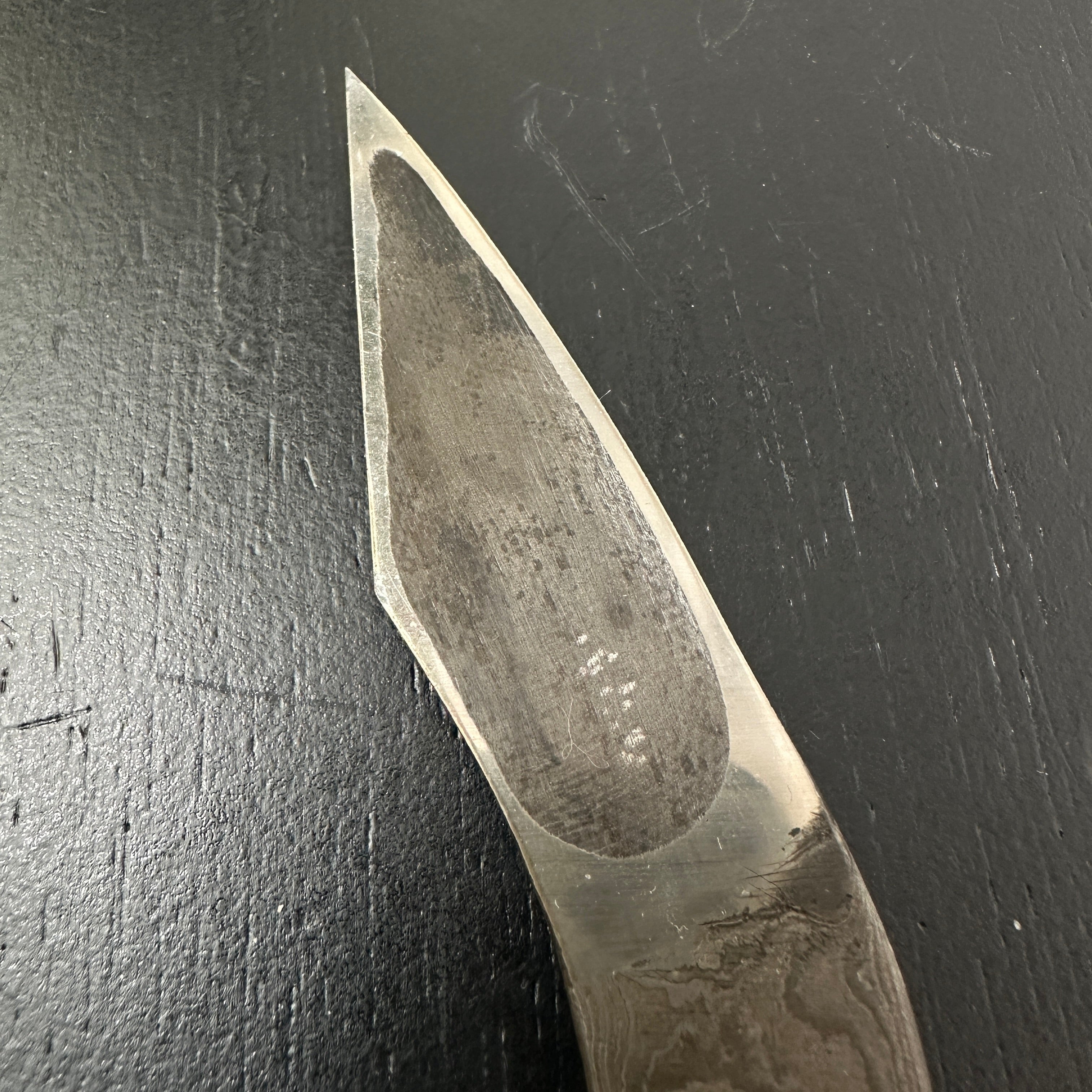 Old stock Nenrin(treeRing) Snakes Kiridashi Knives by Kunikei 3rd Right hand 掘出し物 三代目国慶作 年輪 巳 切出し小刀 21mm 右