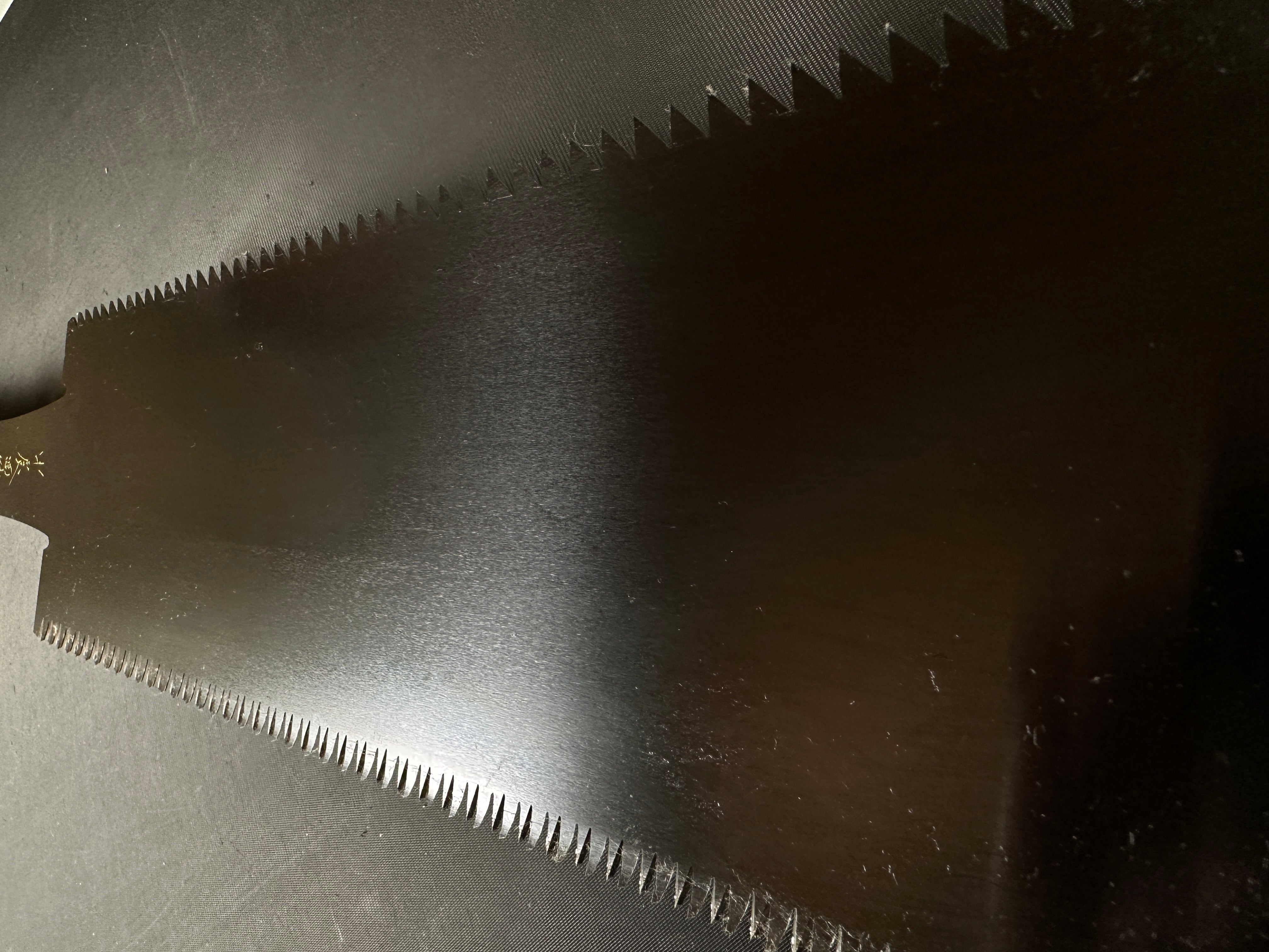 #R16 Ready to use! Old stock Double Edge (Genzo) Saw with Eddy Type Handles set by Kurashige 直ぐ使い 倉重栄助 目立 渦巻き柄 両刃鋸 300mm