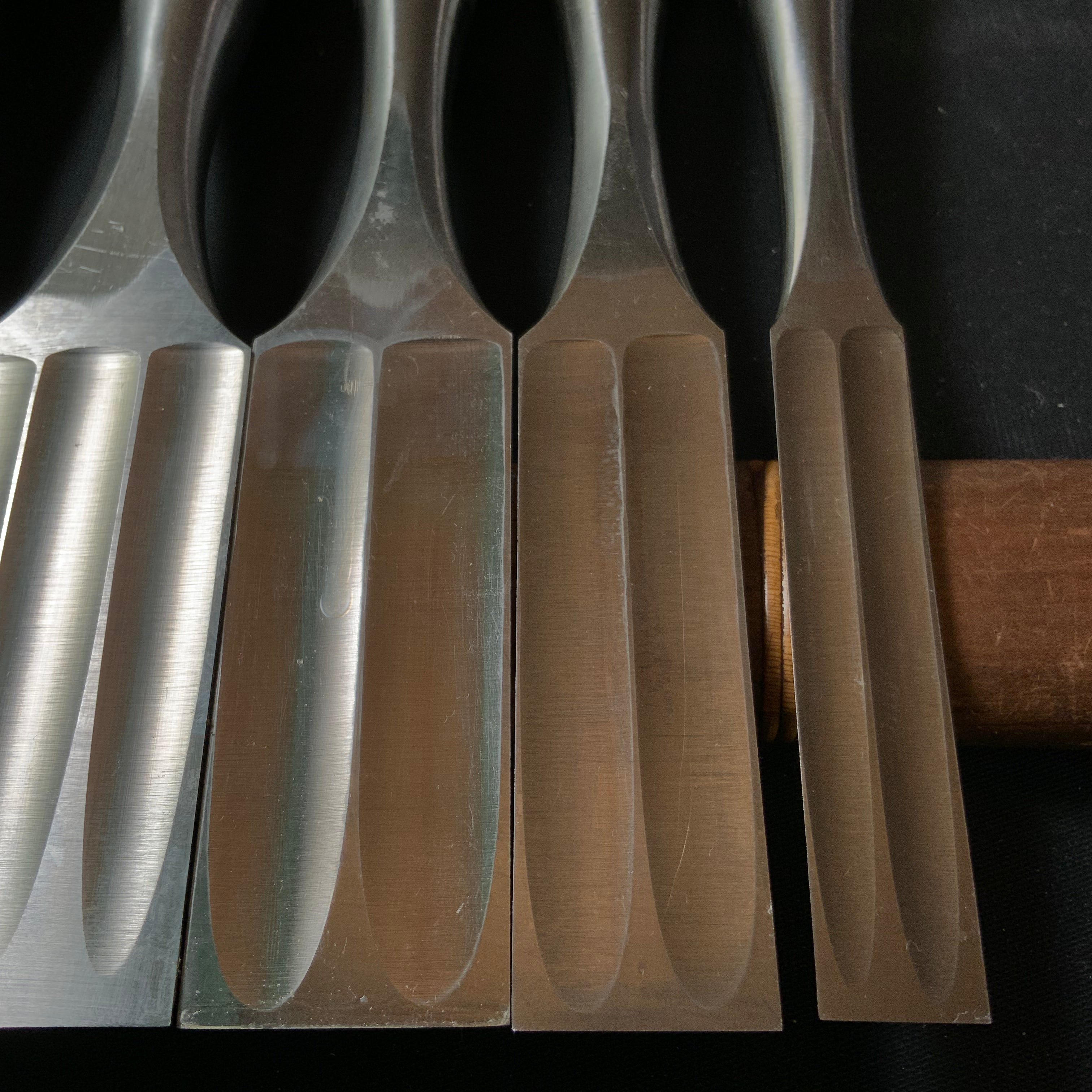 #1 Sukemaru 4th High-Speed Steel Shorter Timber Chisels set by Usui Yoshio 四代助丸 碓氷淑郎 中叩き鑿 6本組 Chu-Tatakinomi