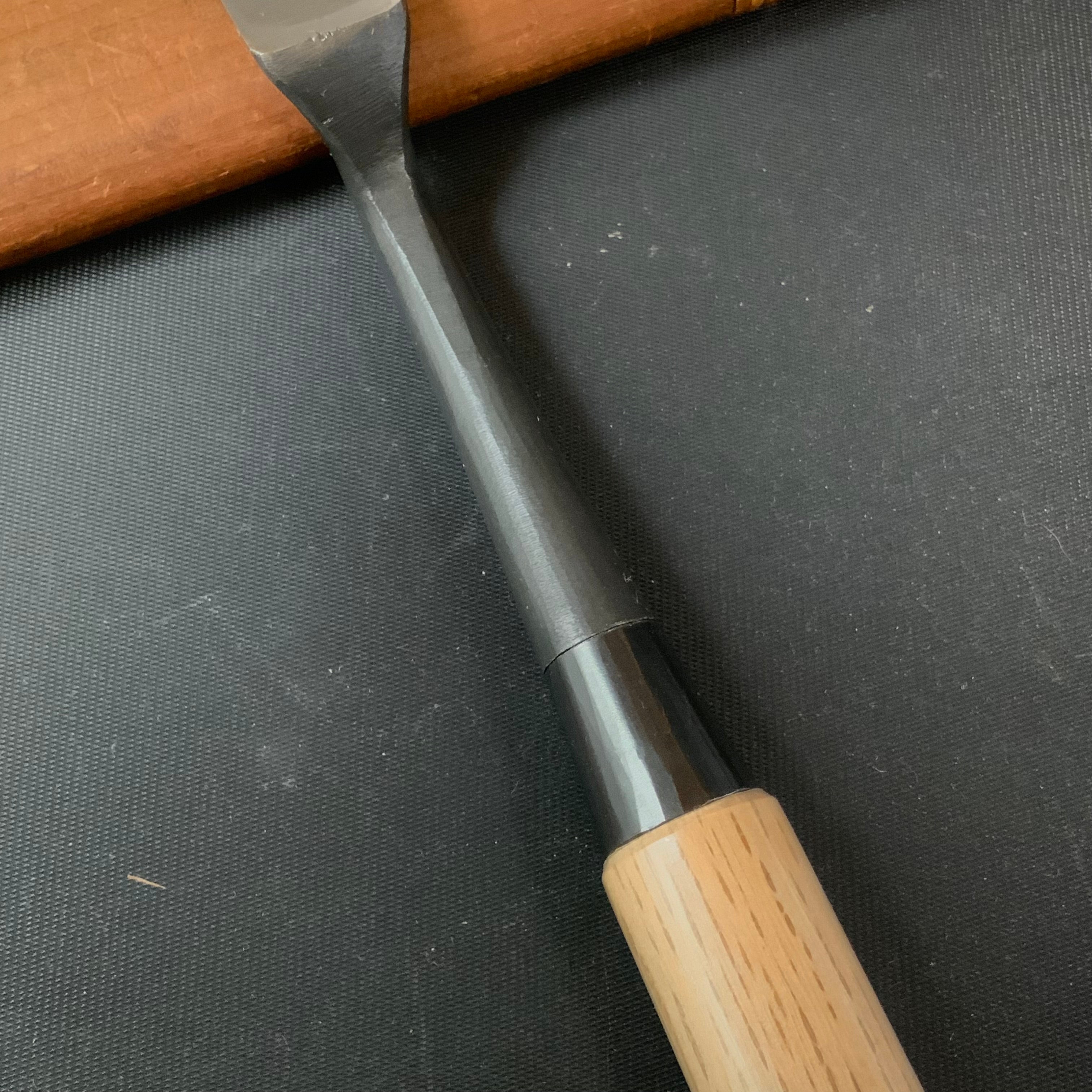 Tasai Timber Bachi(Kotenomi) chisels with blue steel 田斎作 コテ鑿バチ 白樫柄 24mm