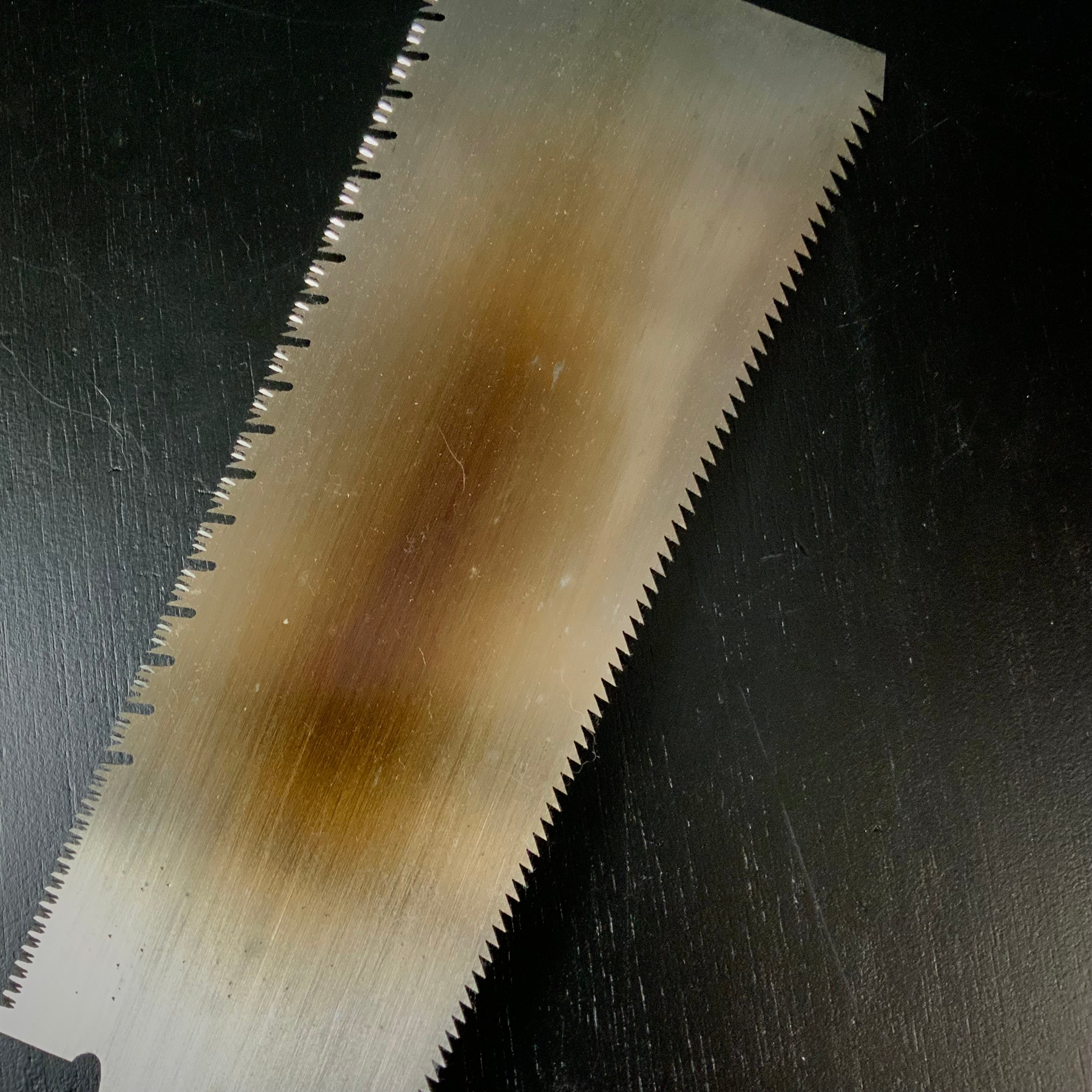 #136 Nagakatsu Double Edge (Ryoba) Saw with Eddy Type Handles For Hard Wood 直ぐ使い 長勝鋸 渦巻き柄 両刃鋸 225mm