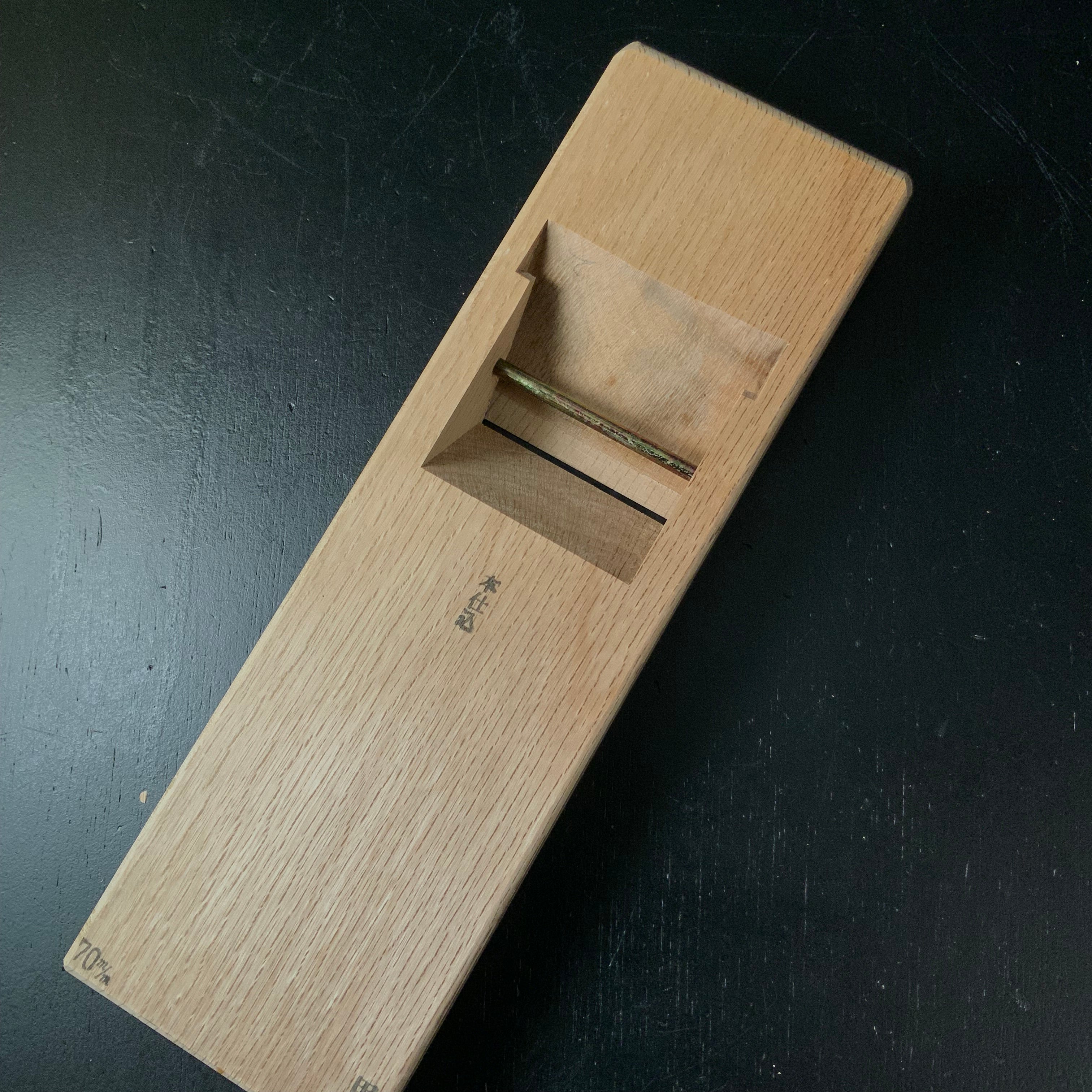 Old stock Baio Smoothing Plane(Kanna)by Tanaka shougo 掘出し物 梅鶯 田中昭吾作 本仕込鉋 70mm