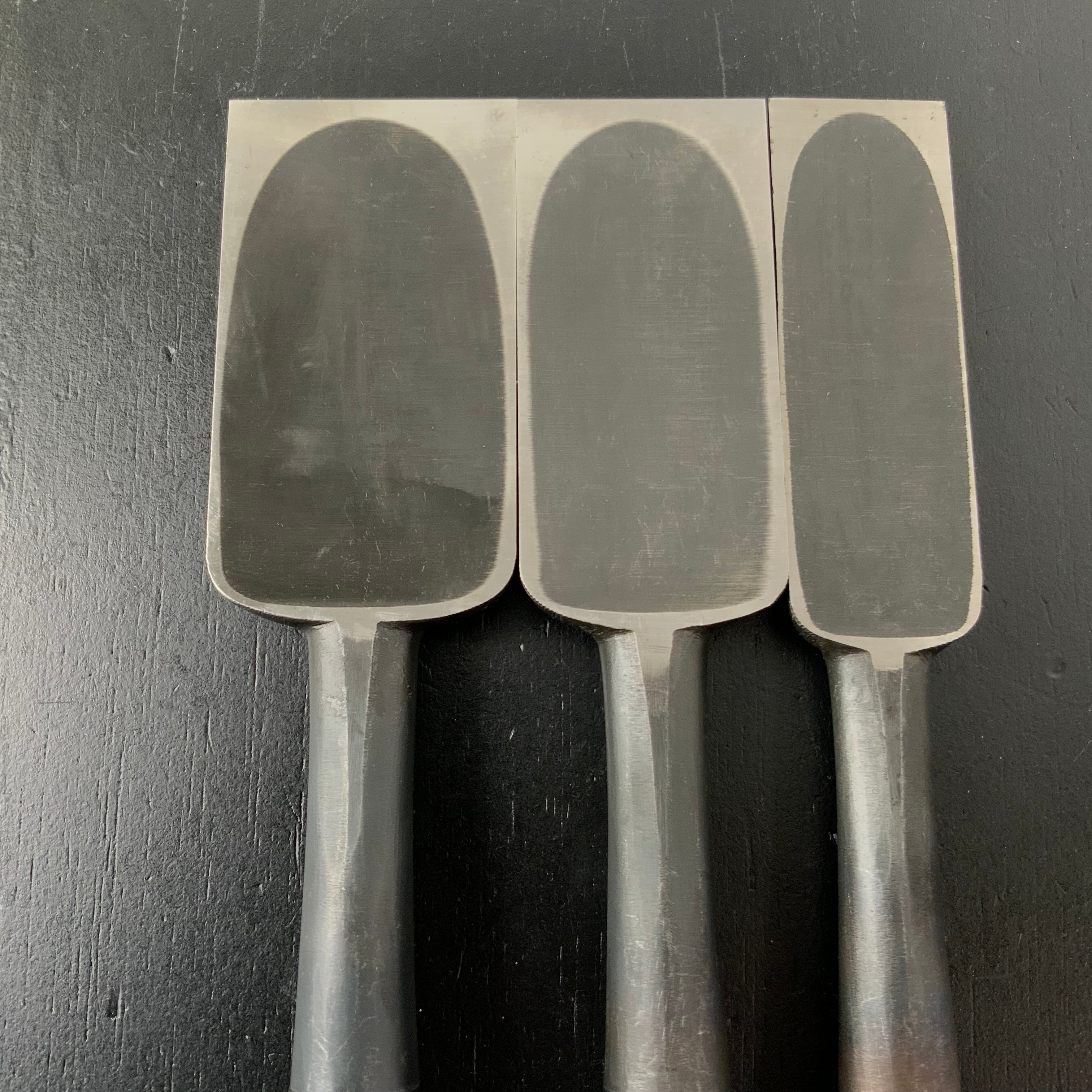 Old Stock Kuniaki Timber chisels with White steel 掘出し物 国明 叩鑿 Tatakinomi